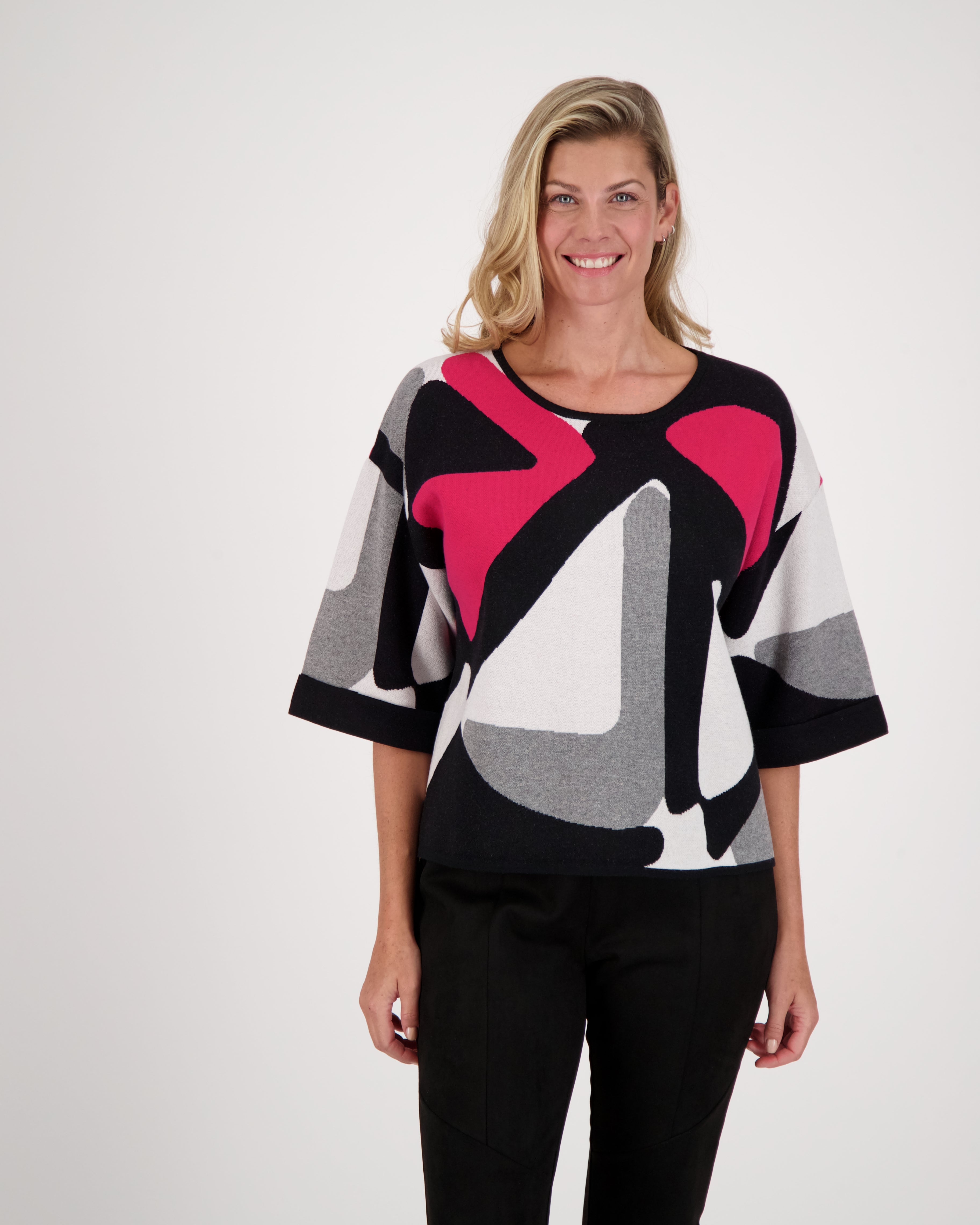 Colour Block Knit Top