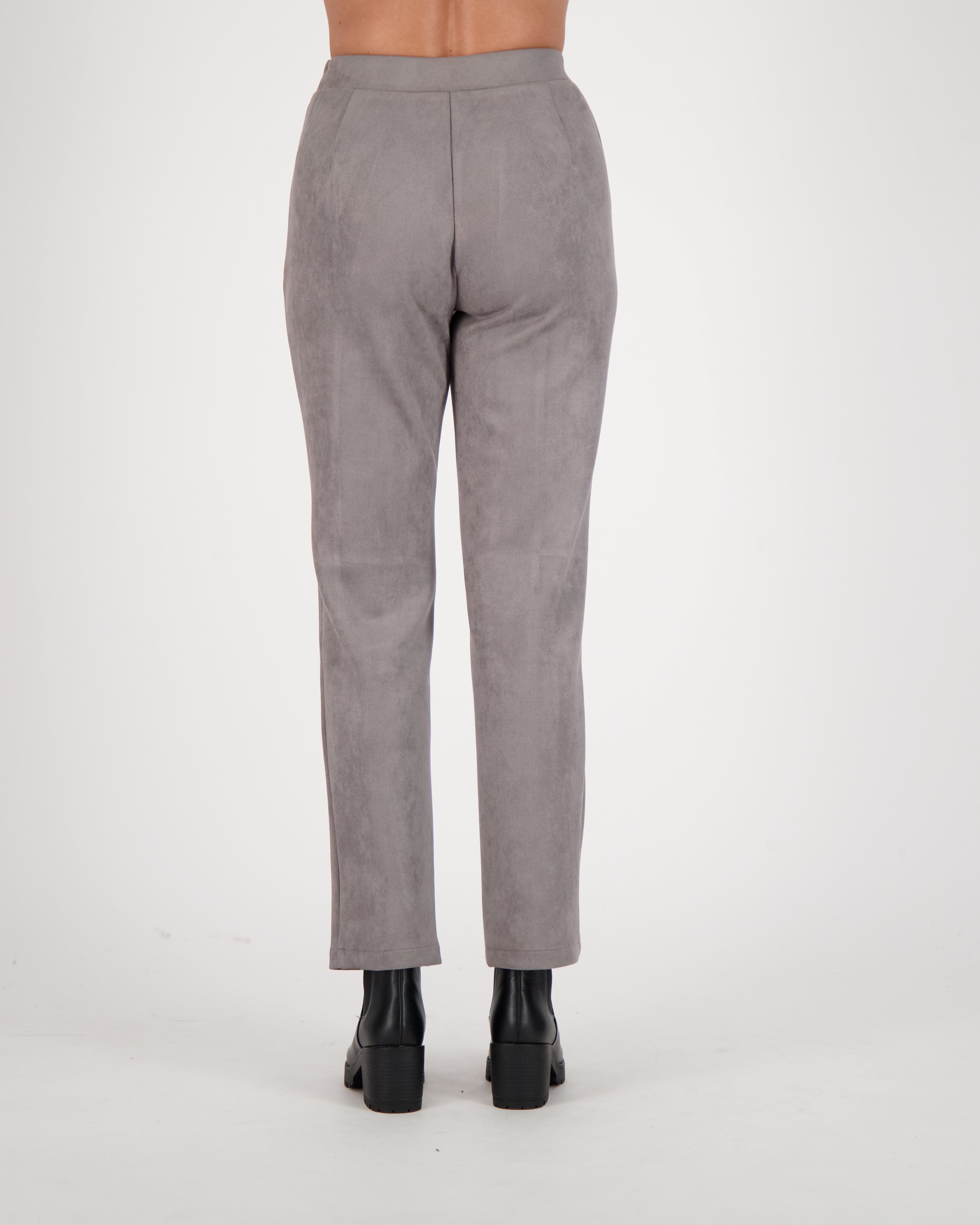 Suede Straight Leg Pant