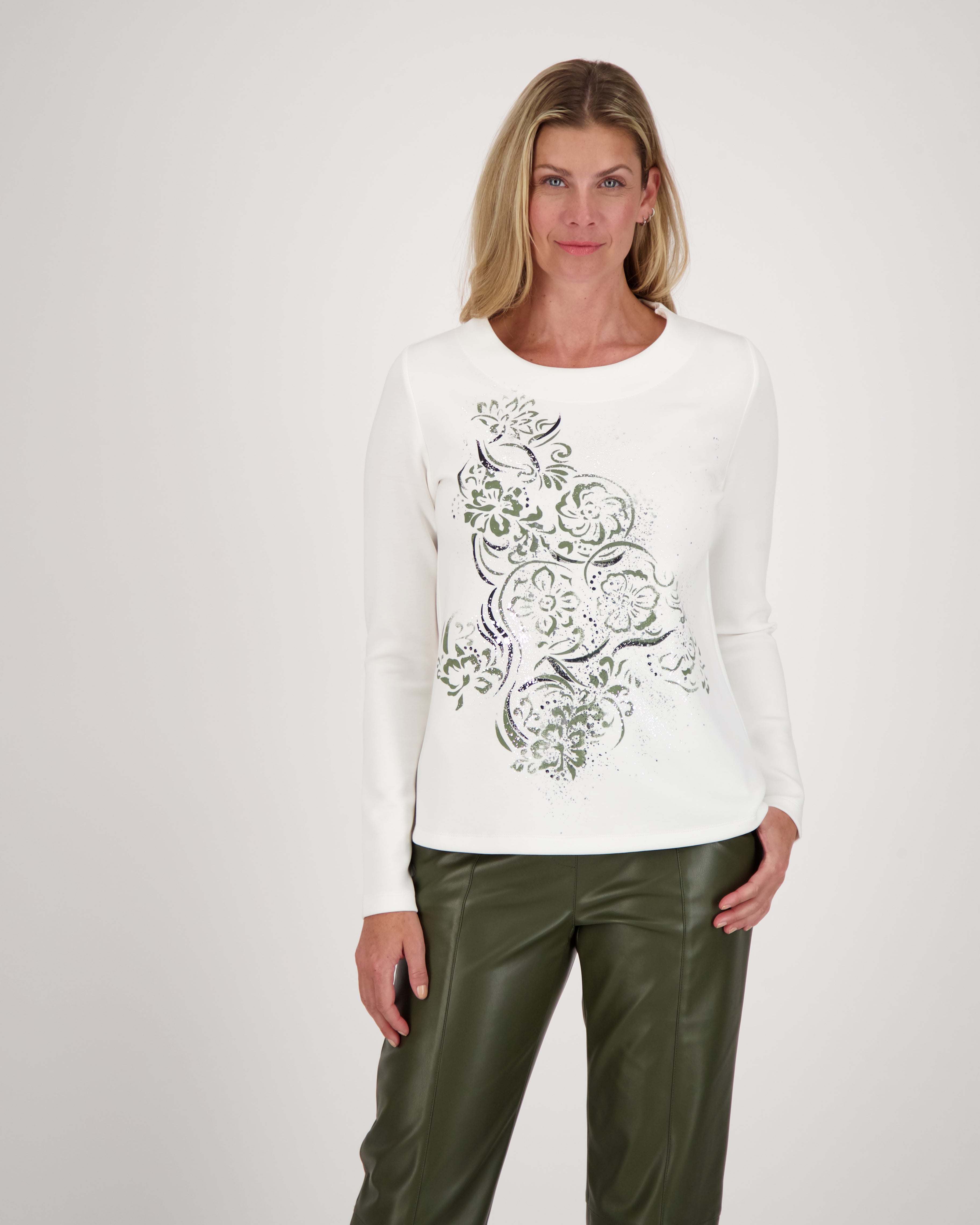 Metallic Art Foil Print Top