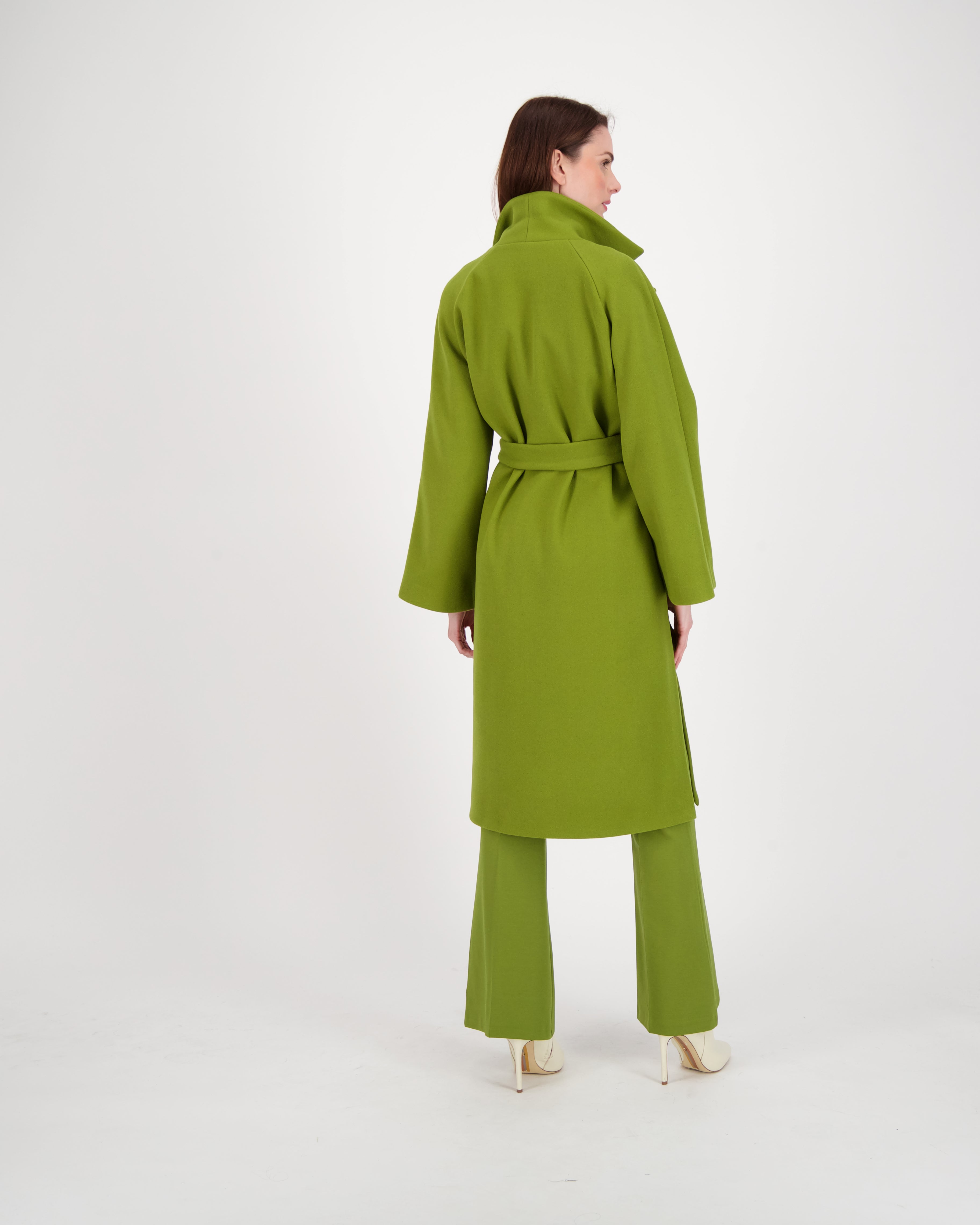 Coat With Notched Lapel Collar