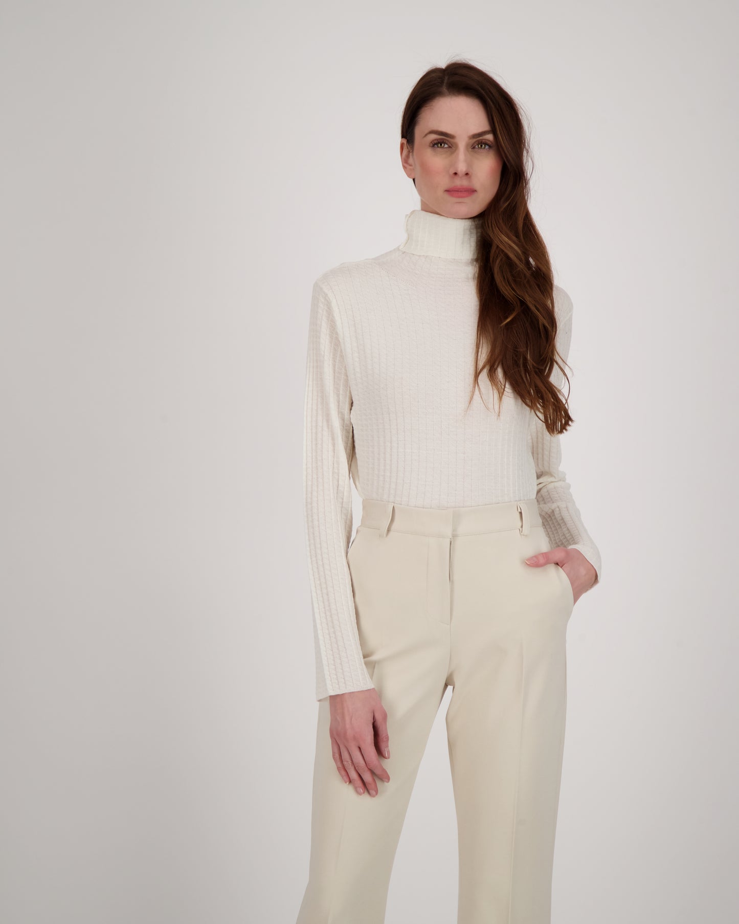 Turtle Neck Waffle Knit Layering Top