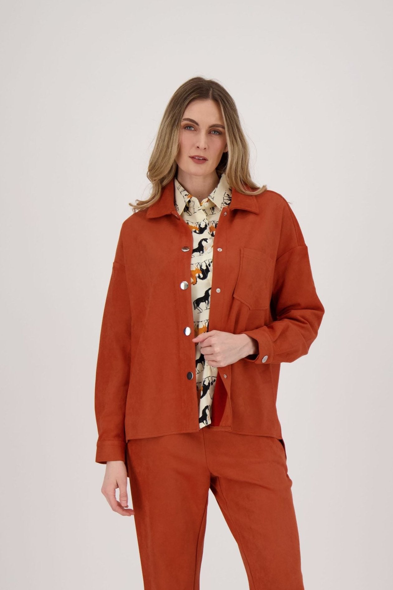 Orange faux suede jacket hotsell