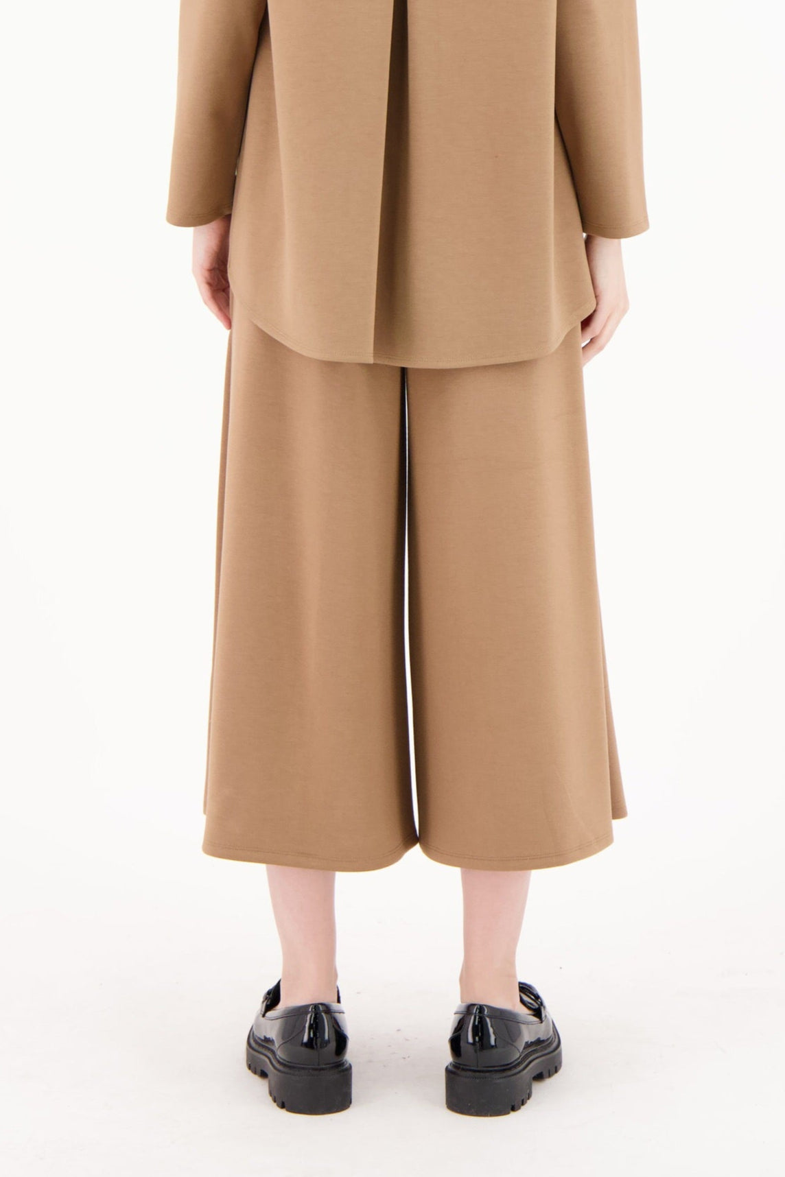 Scuba Belted Crop Wide Leg Pant