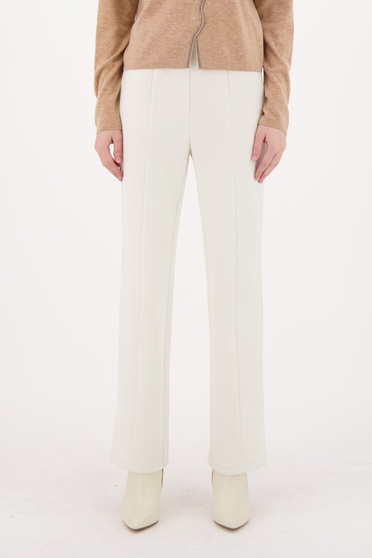 Faux Suede Straight Leg Pant
