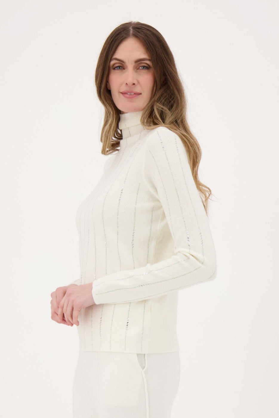 Rhinestone Stripe Sweater