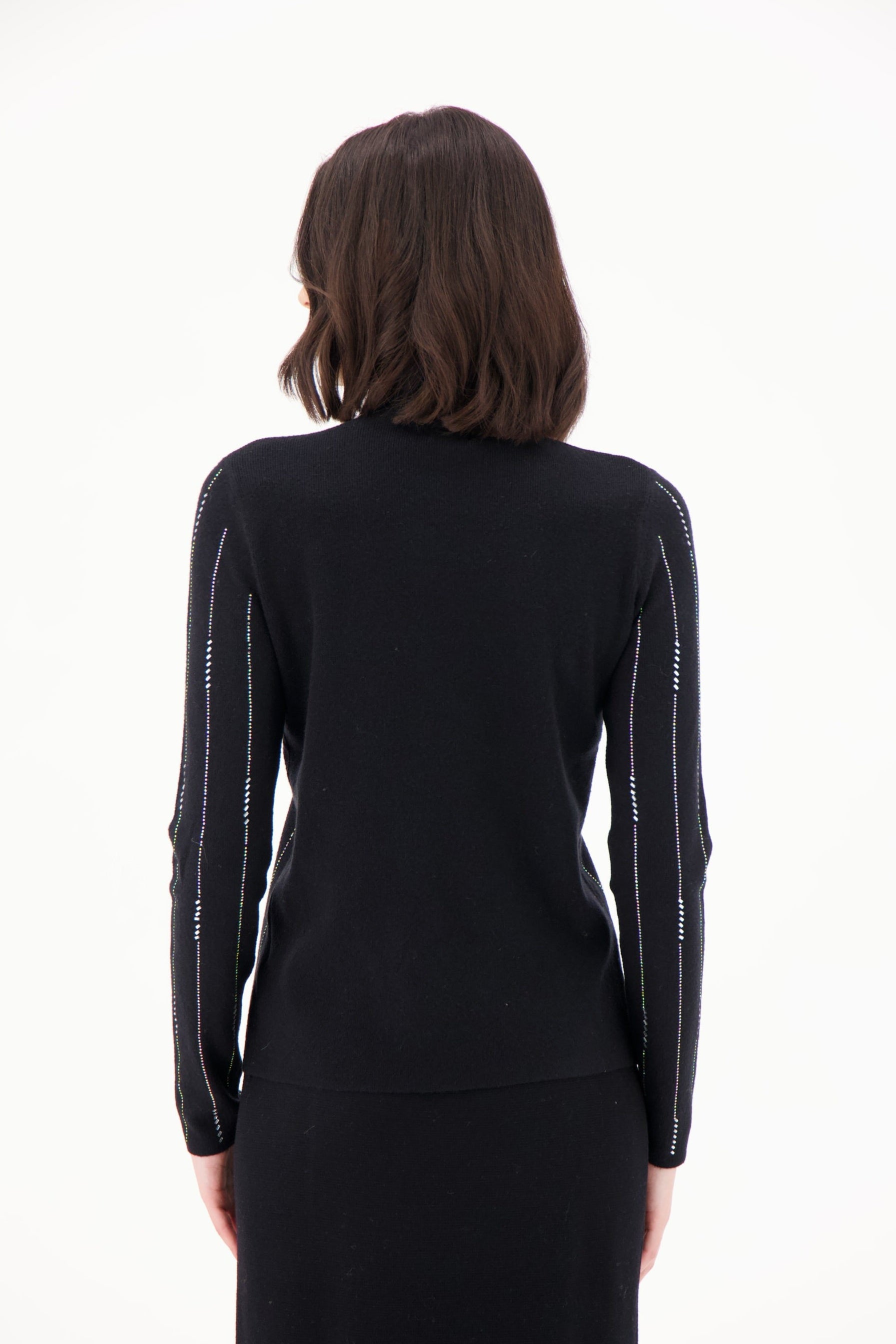 Rhinestone Stripe Sweater