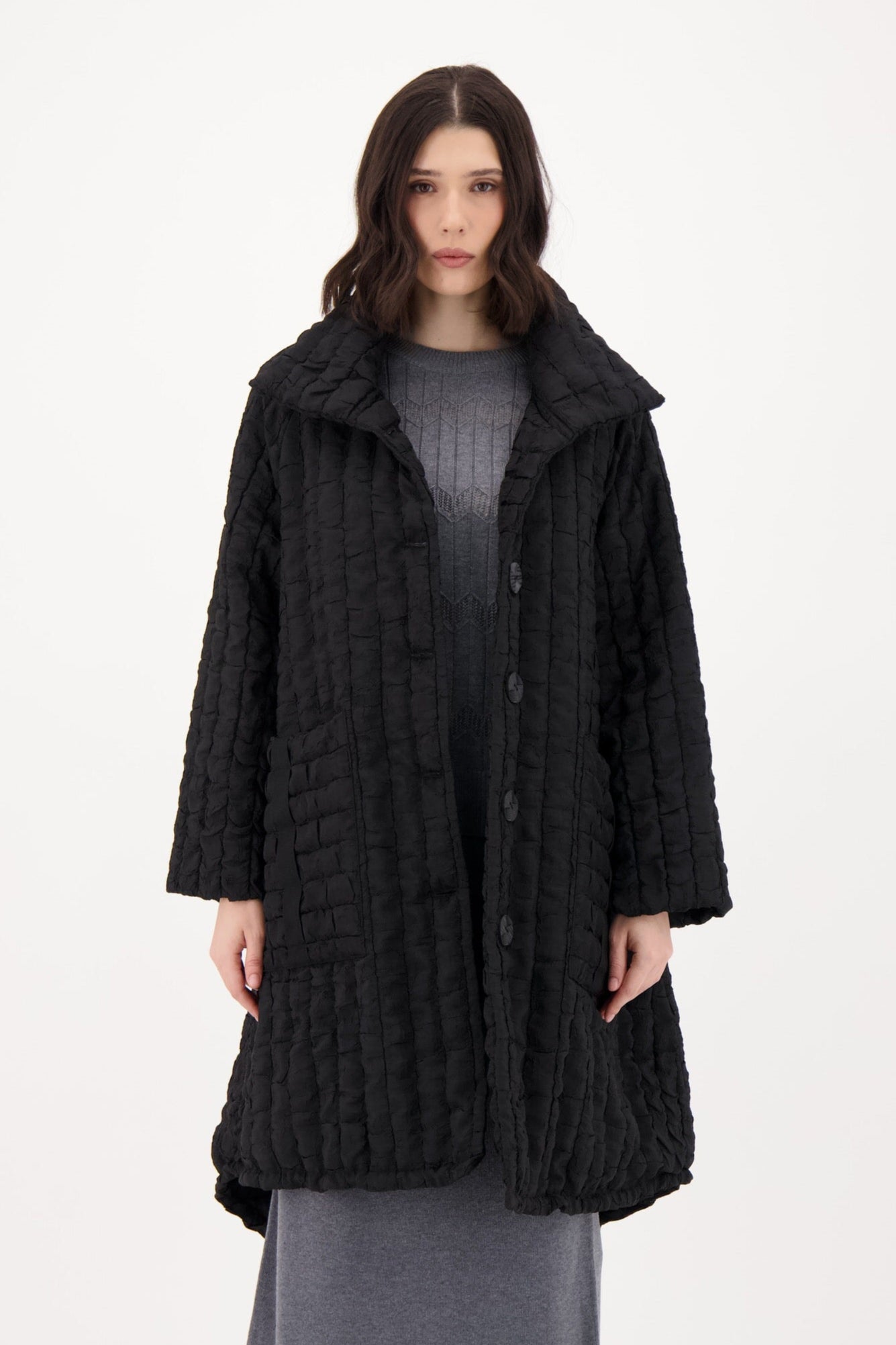 Oversized Quilted Overcoat