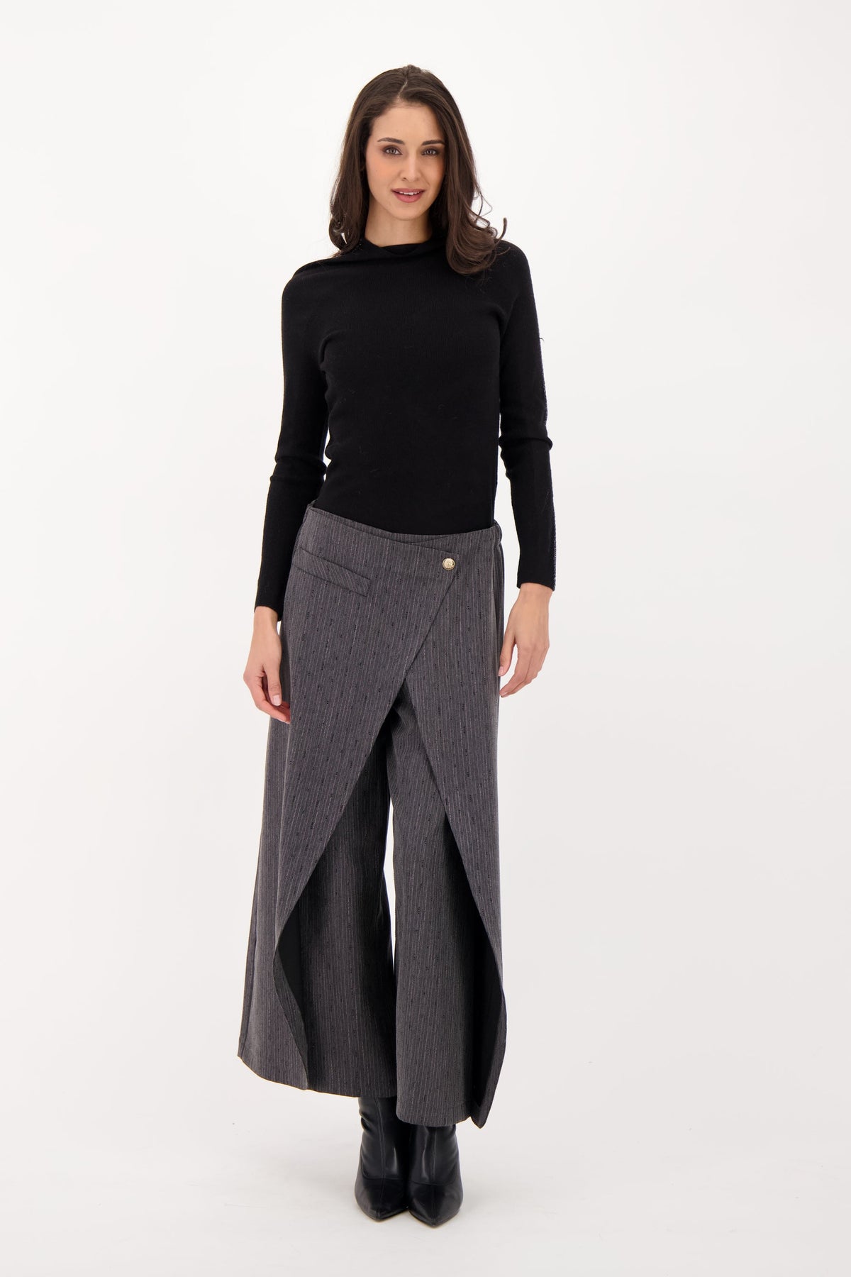 Sweater With Sleeve Rhinestone Detail