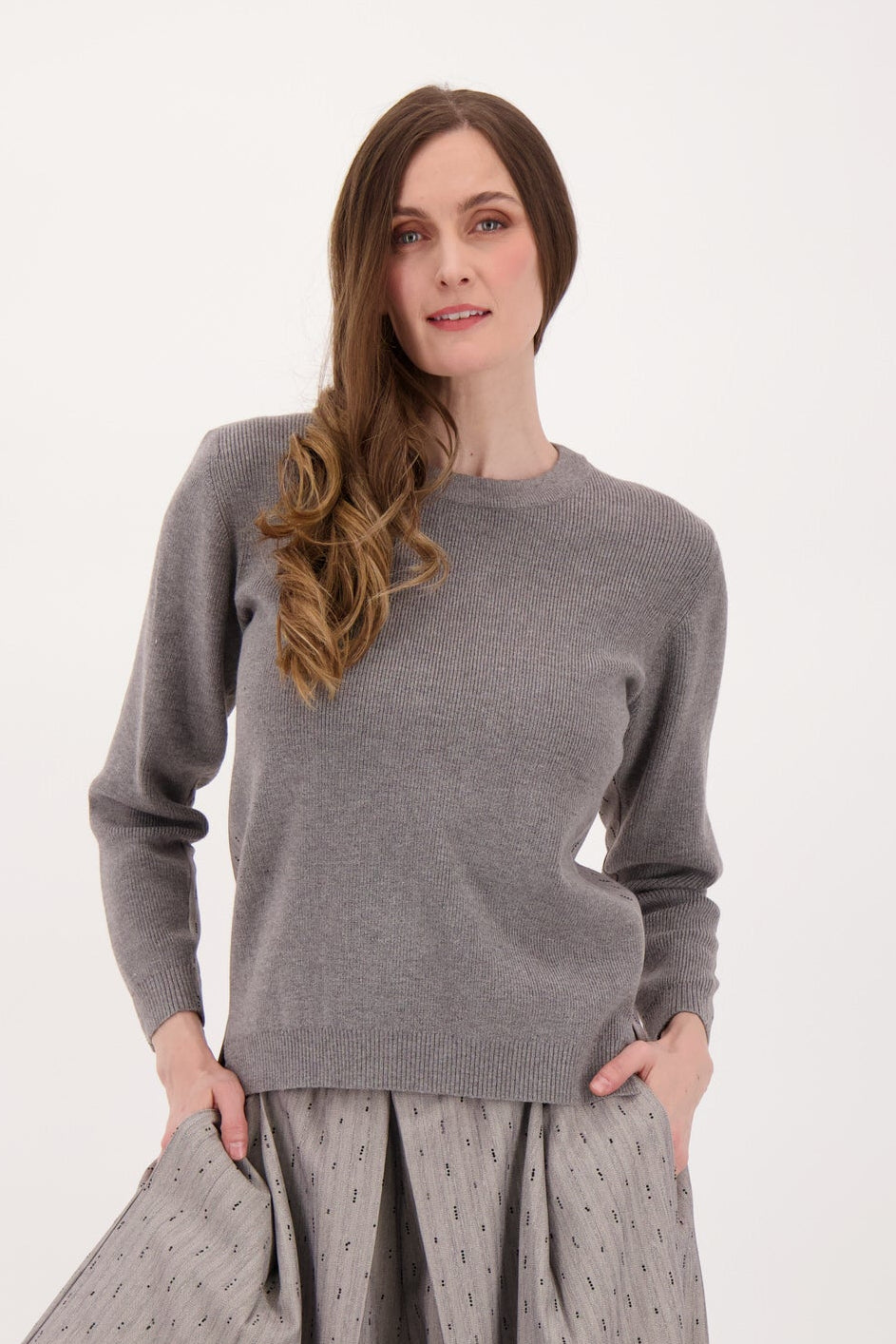 Beaded Hot Fix Back With Sweater Knit Front