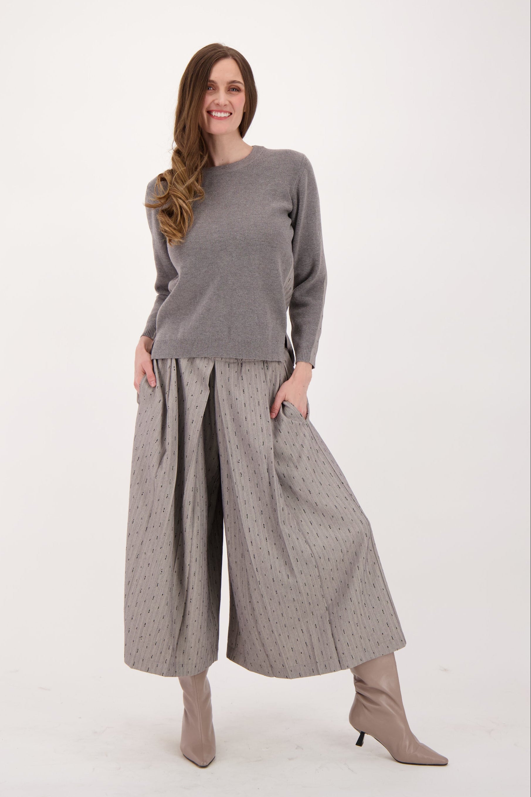 Beaded Hot Fix Back With Sweater Knit Front
