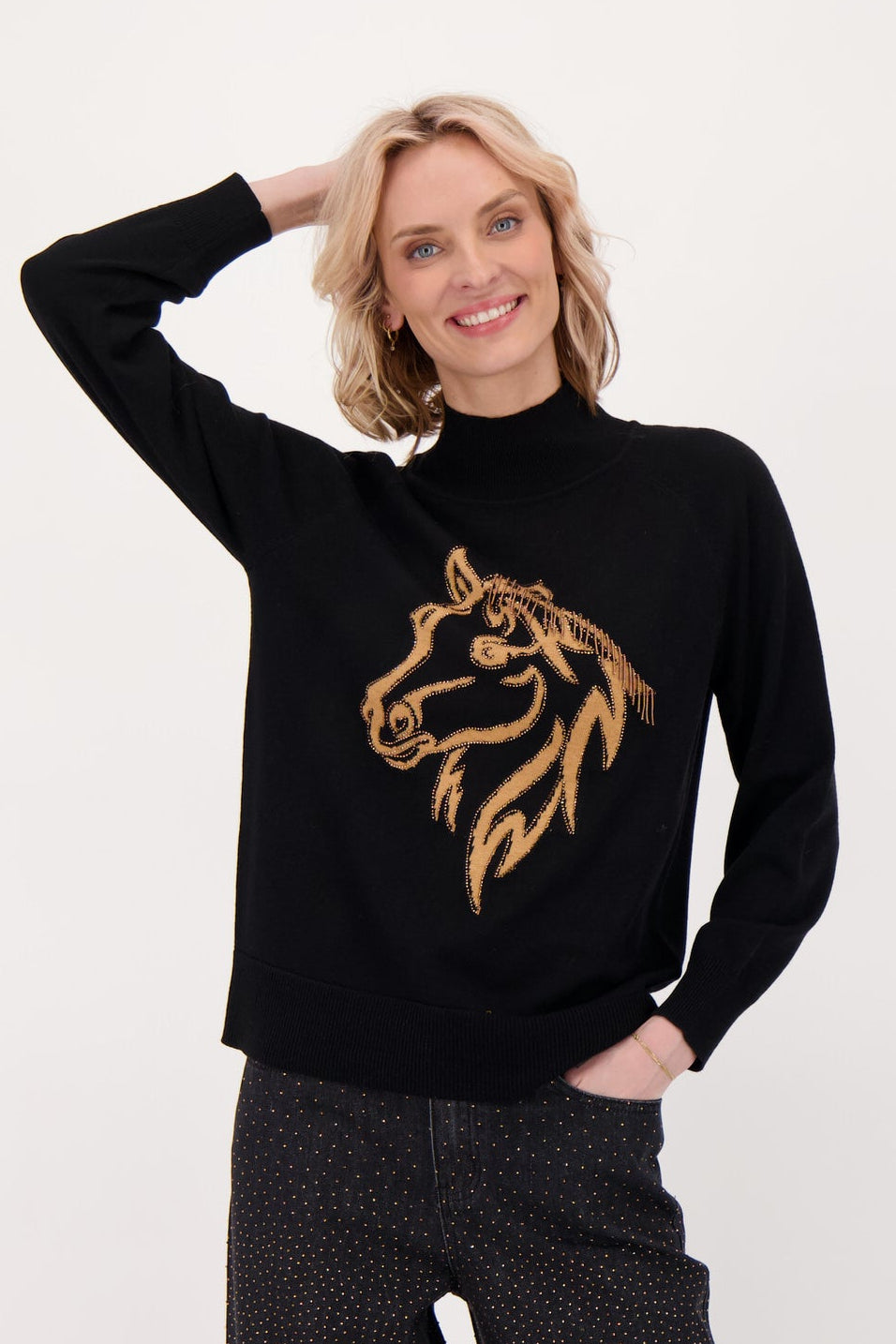 Beaded Mane Horse Sweater