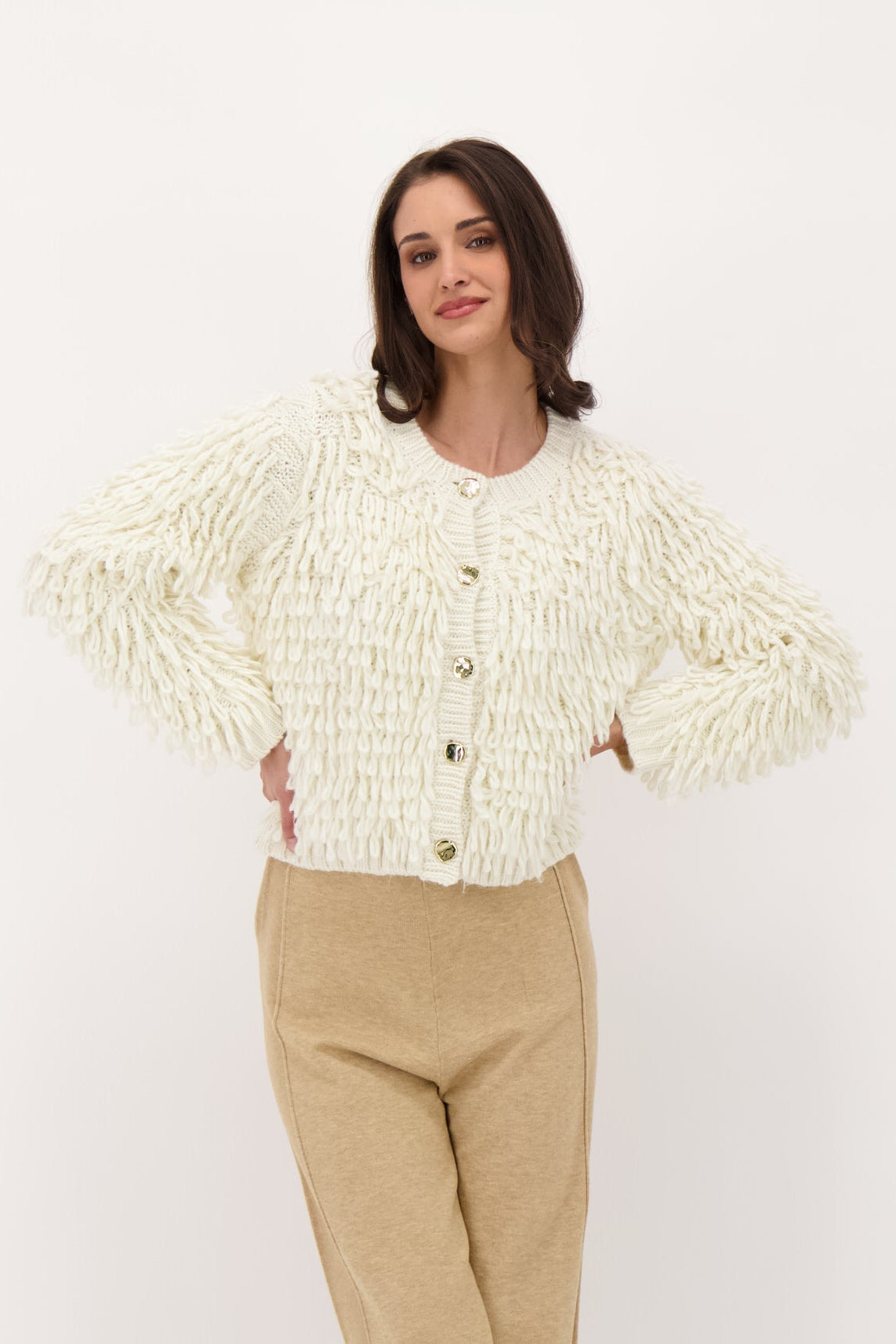 Button Up Loopy Sweater
