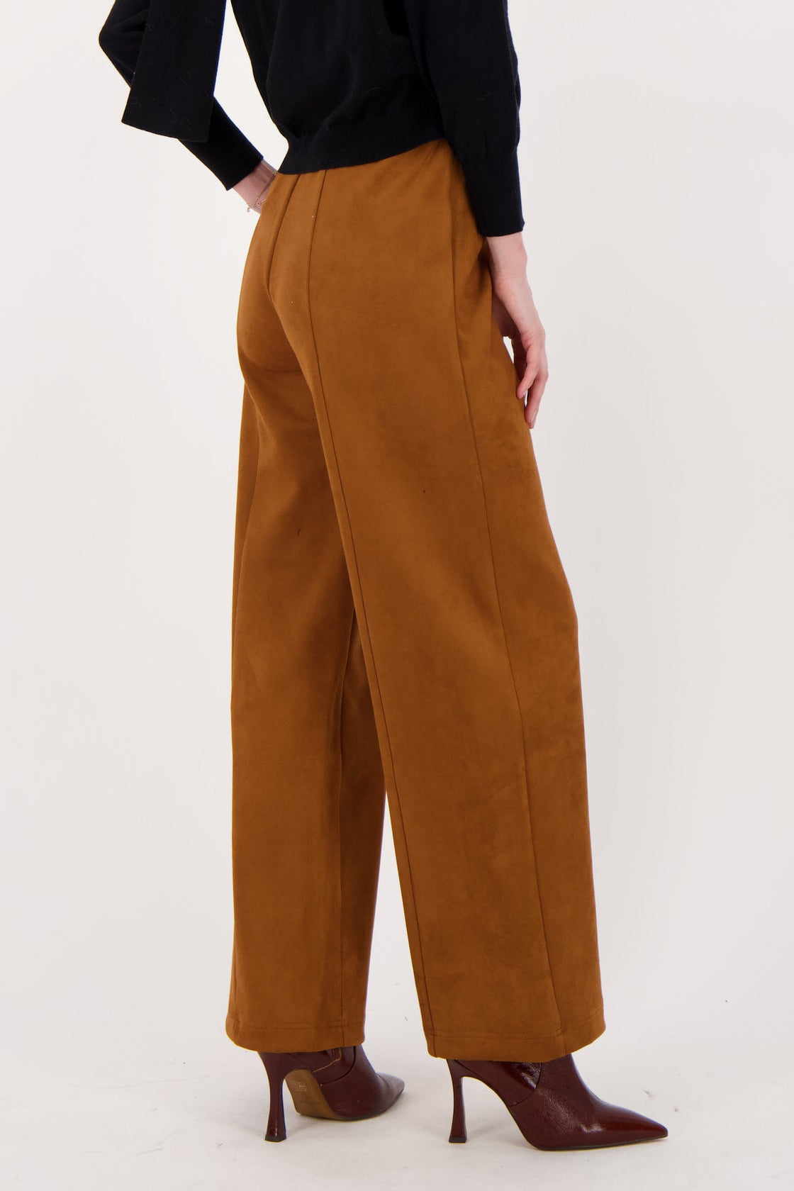Wide Leg Vegan Suede Pant