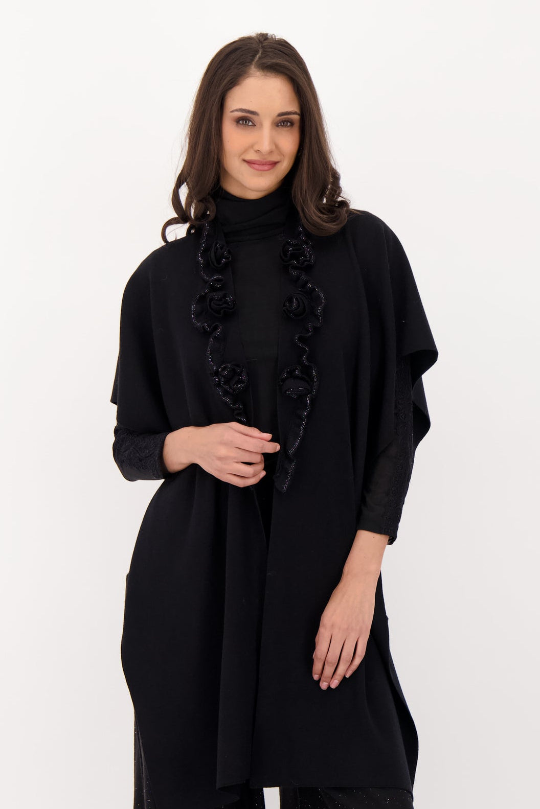 Rosette Hi-Low Shawl