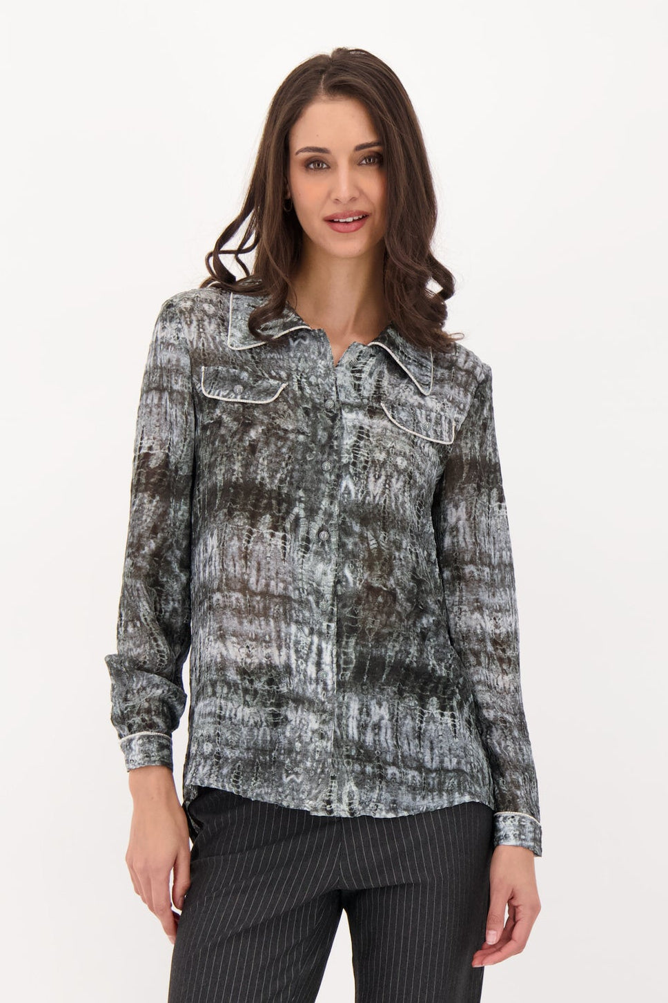 Piping Detail Blouse