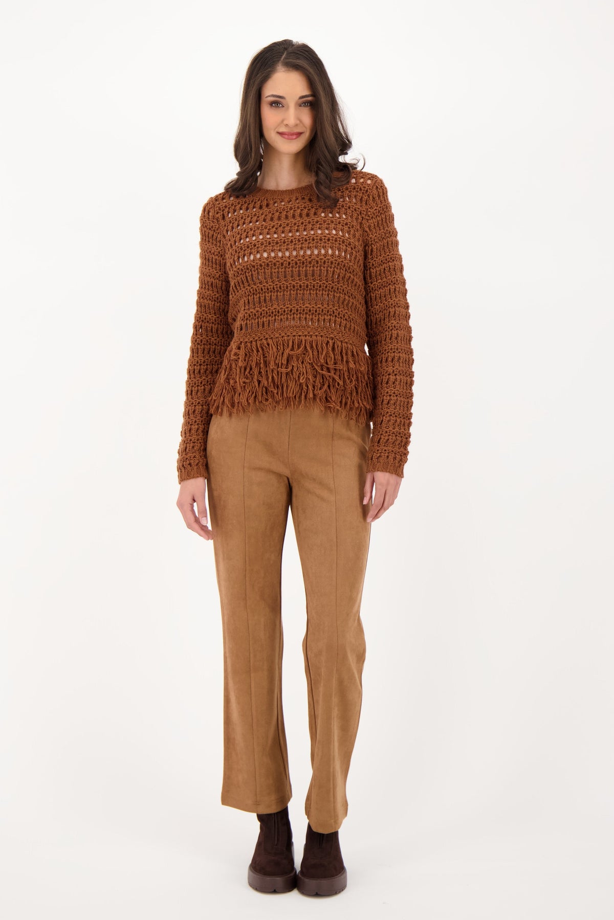 Fringe Hem Sweater Top