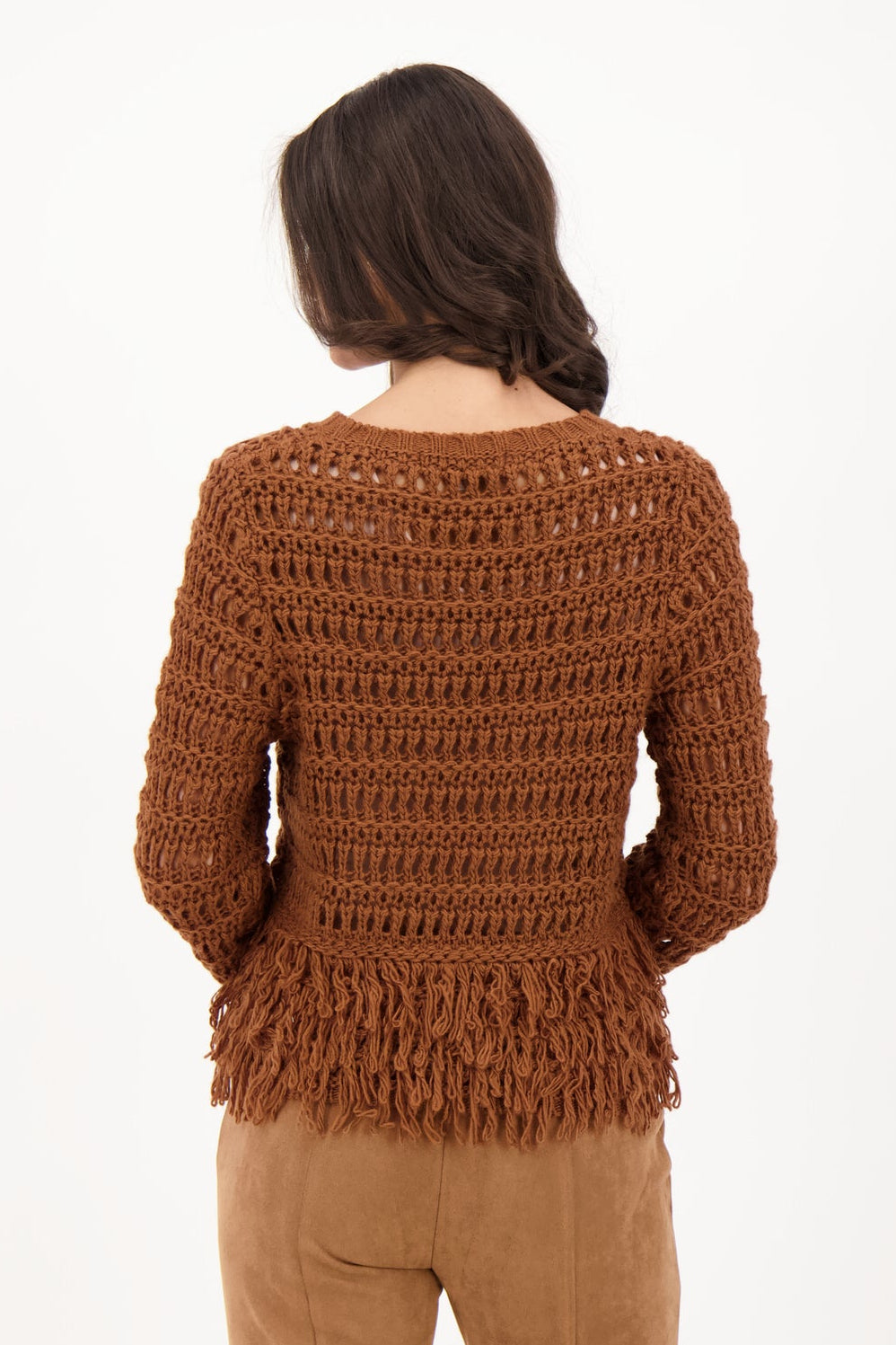 Fringe Hem Sweater Top