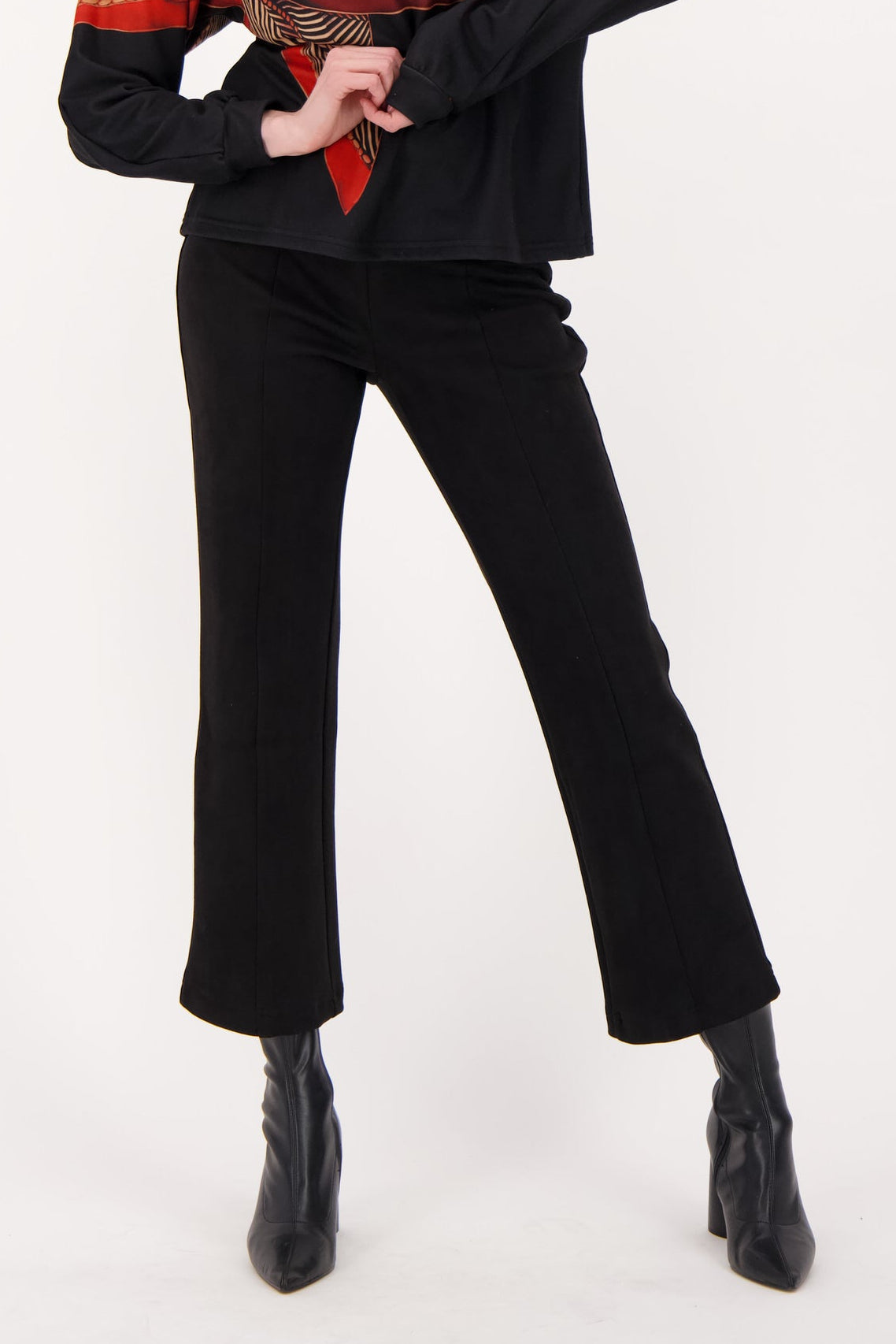 Straight Leg Vegan Suede Pants