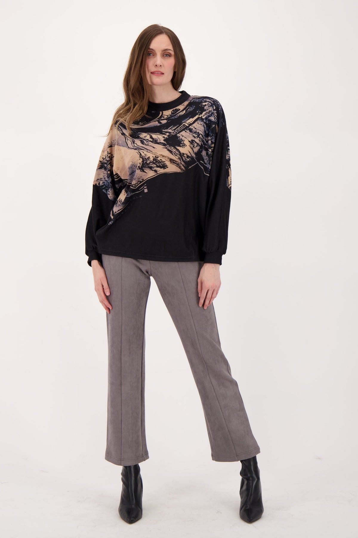 Straight Leg Vegan Suede Pants