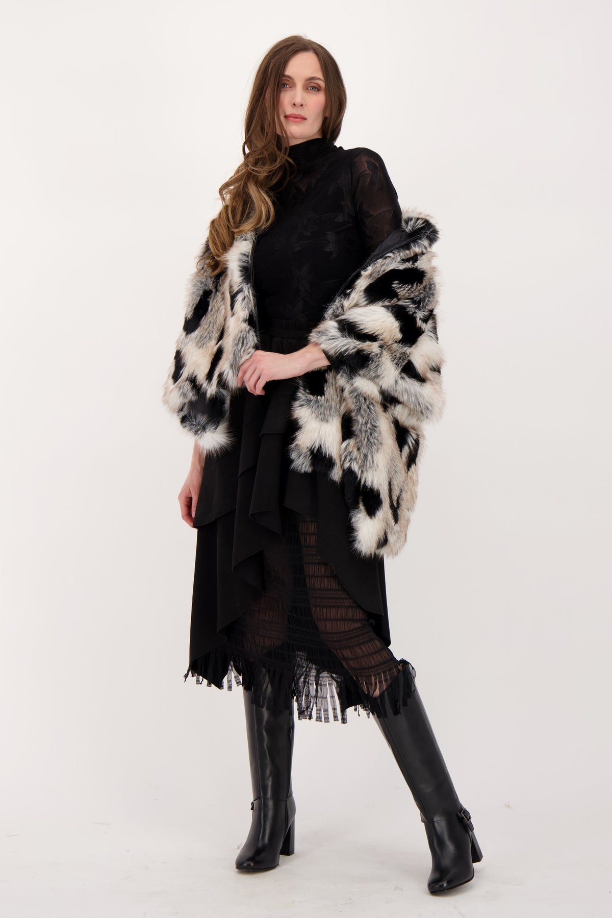 Faux Fur Cape