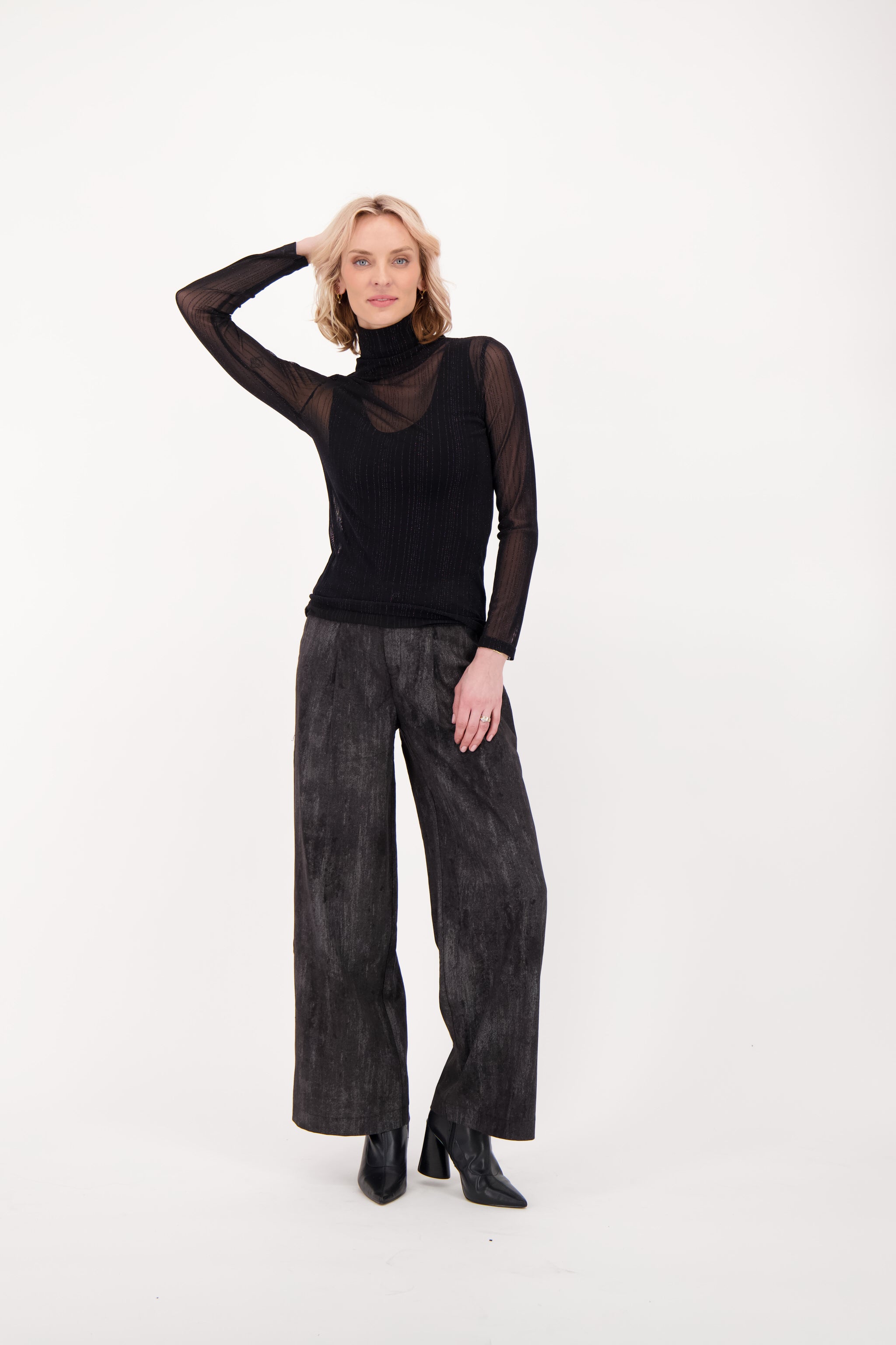 Turtleneck Layering Mesh Top