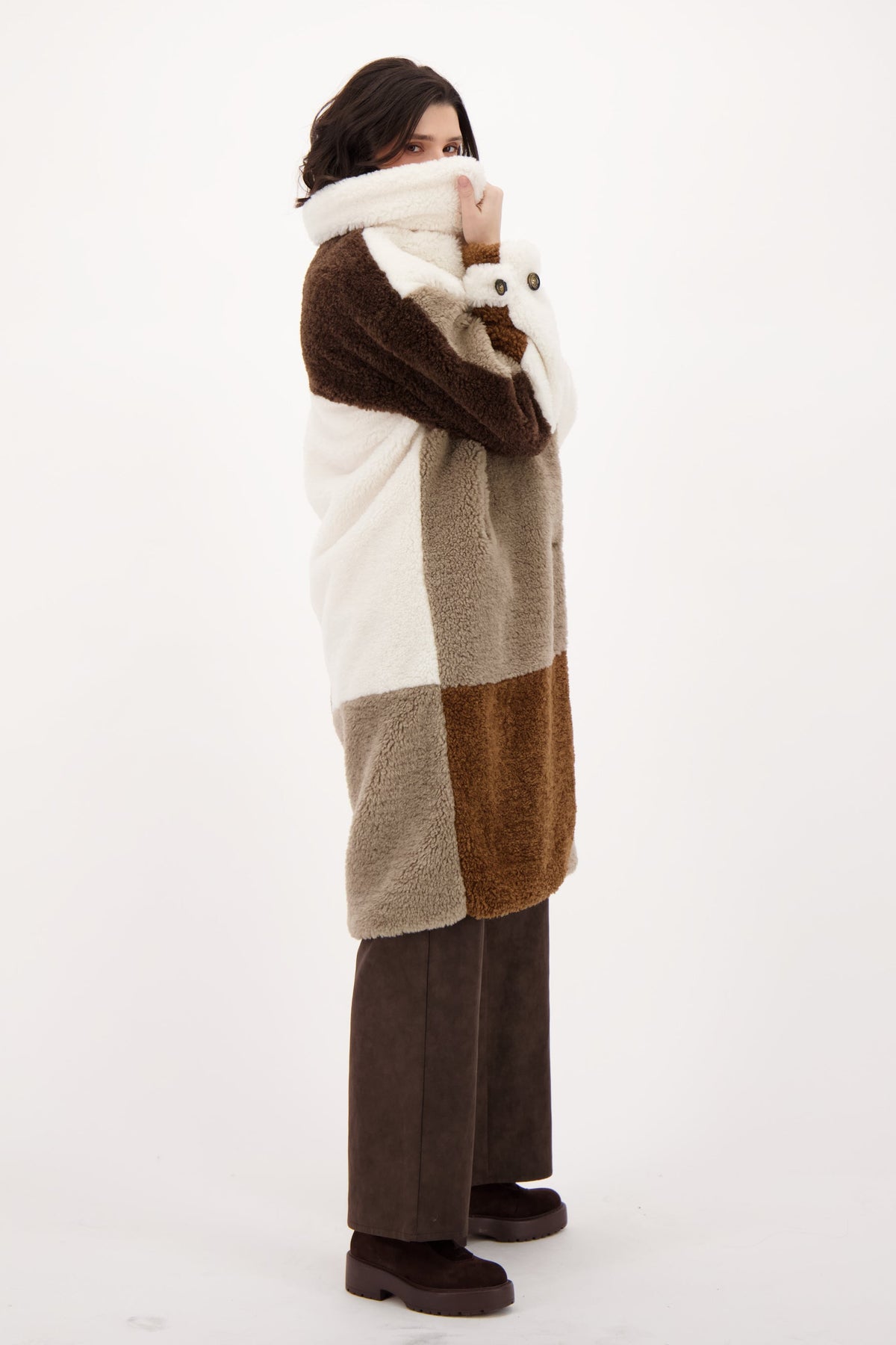 Sherpa Patchwork Coat