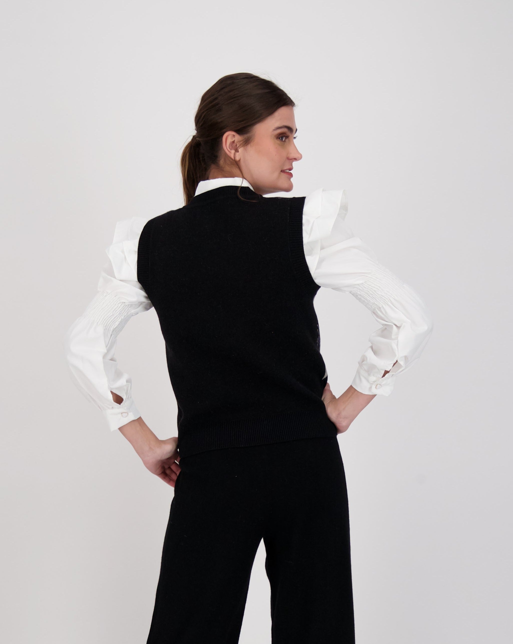 Argyle Cropped Sweater Vest