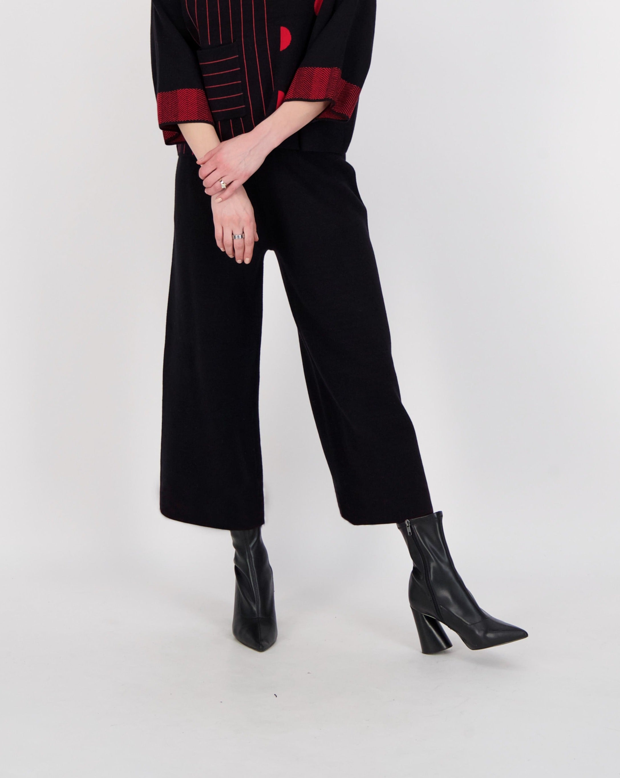 Wide Leg Knit Fall Pant
