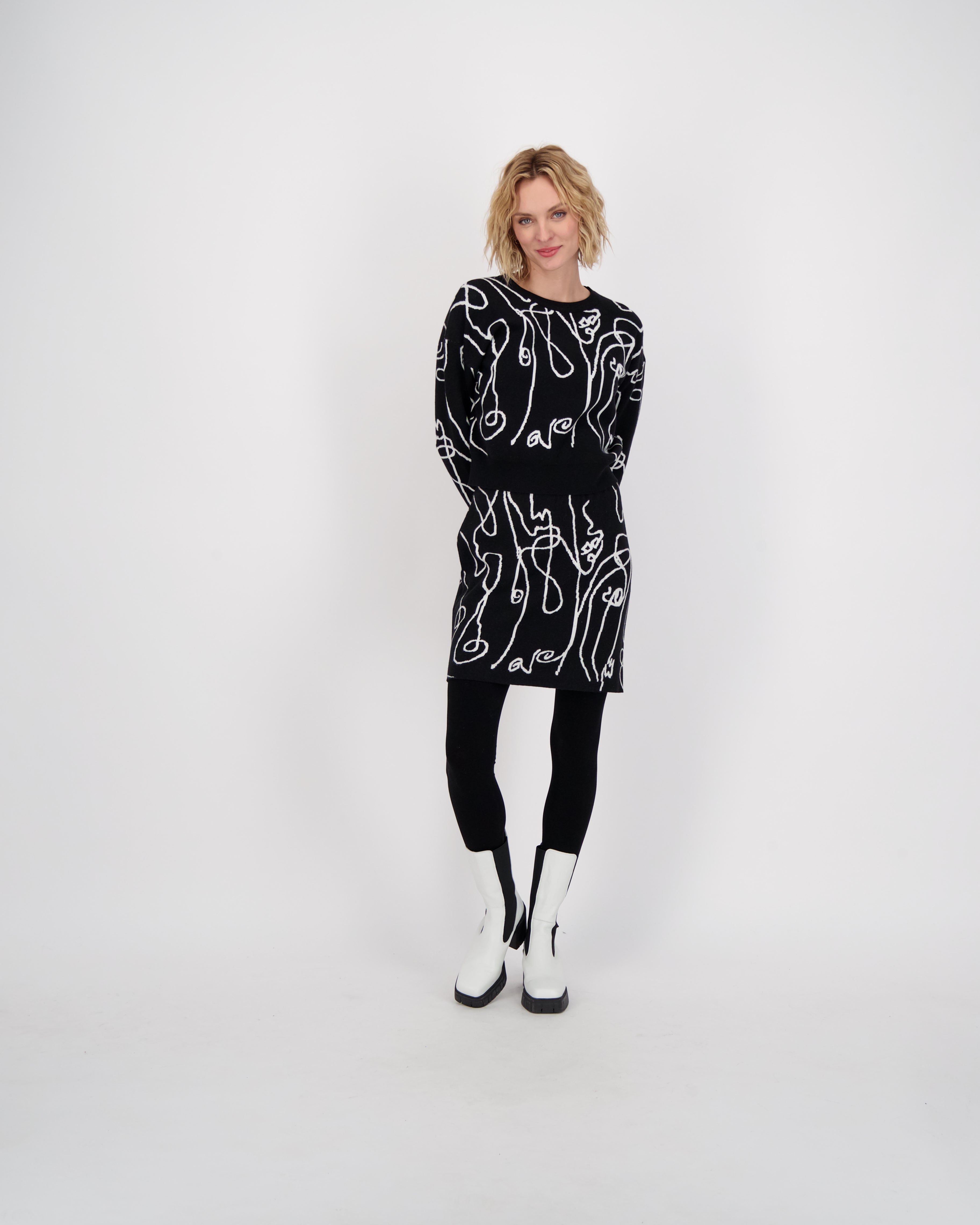 Picasso Art Knit Skirt