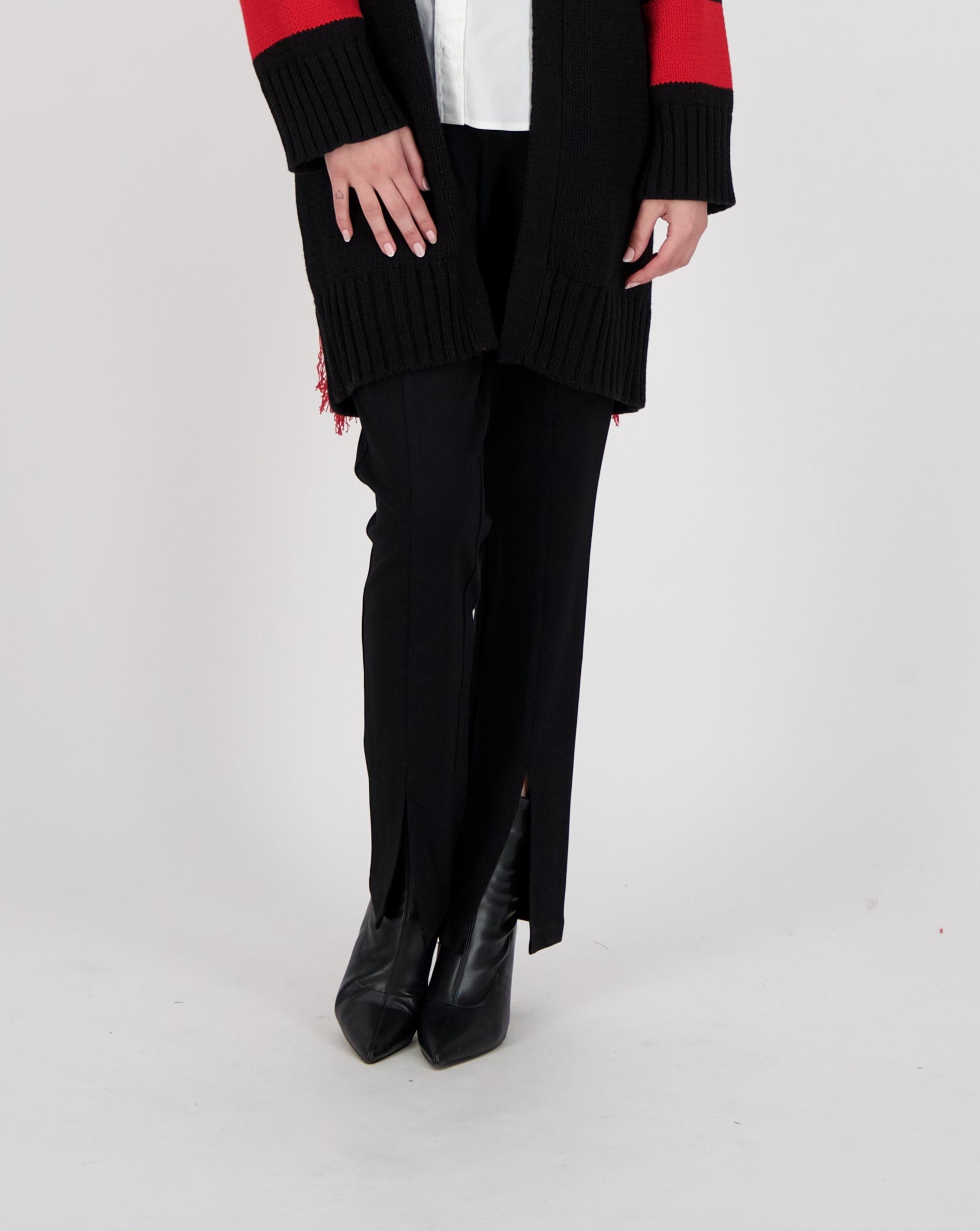 Solid Split Hem Pants