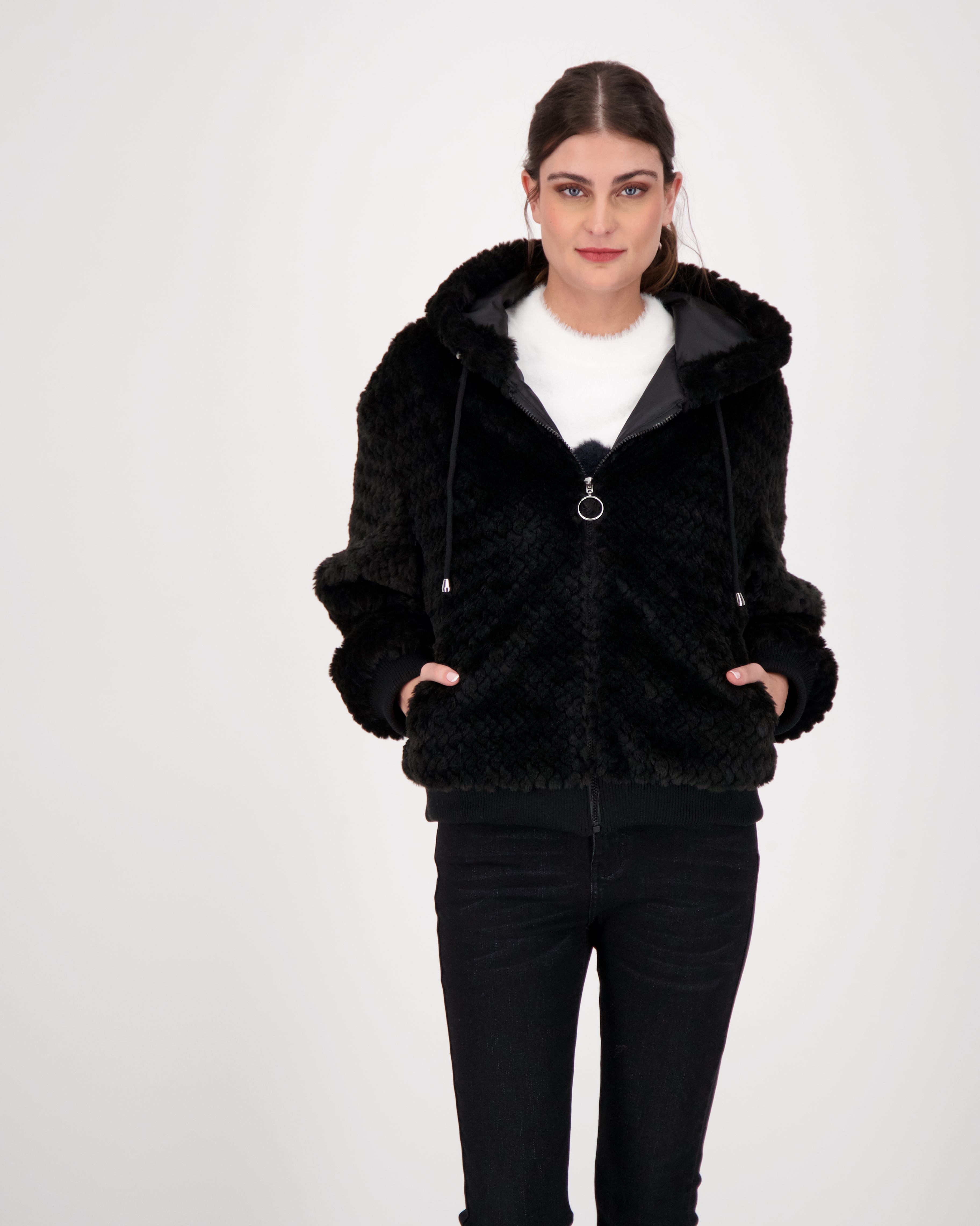 Luxe Hooded Faux Fur Jacket