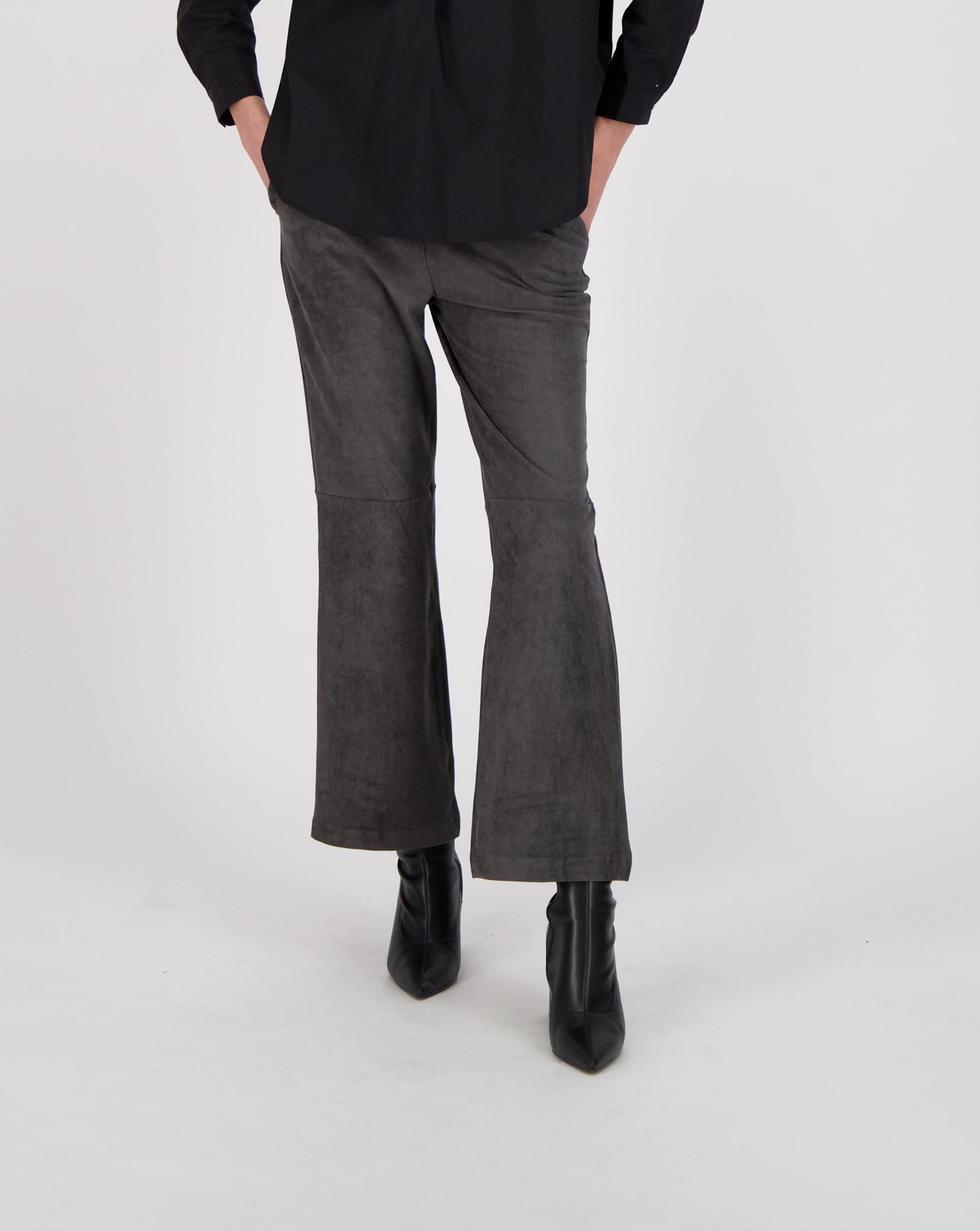 Suede Boot Cut Pant