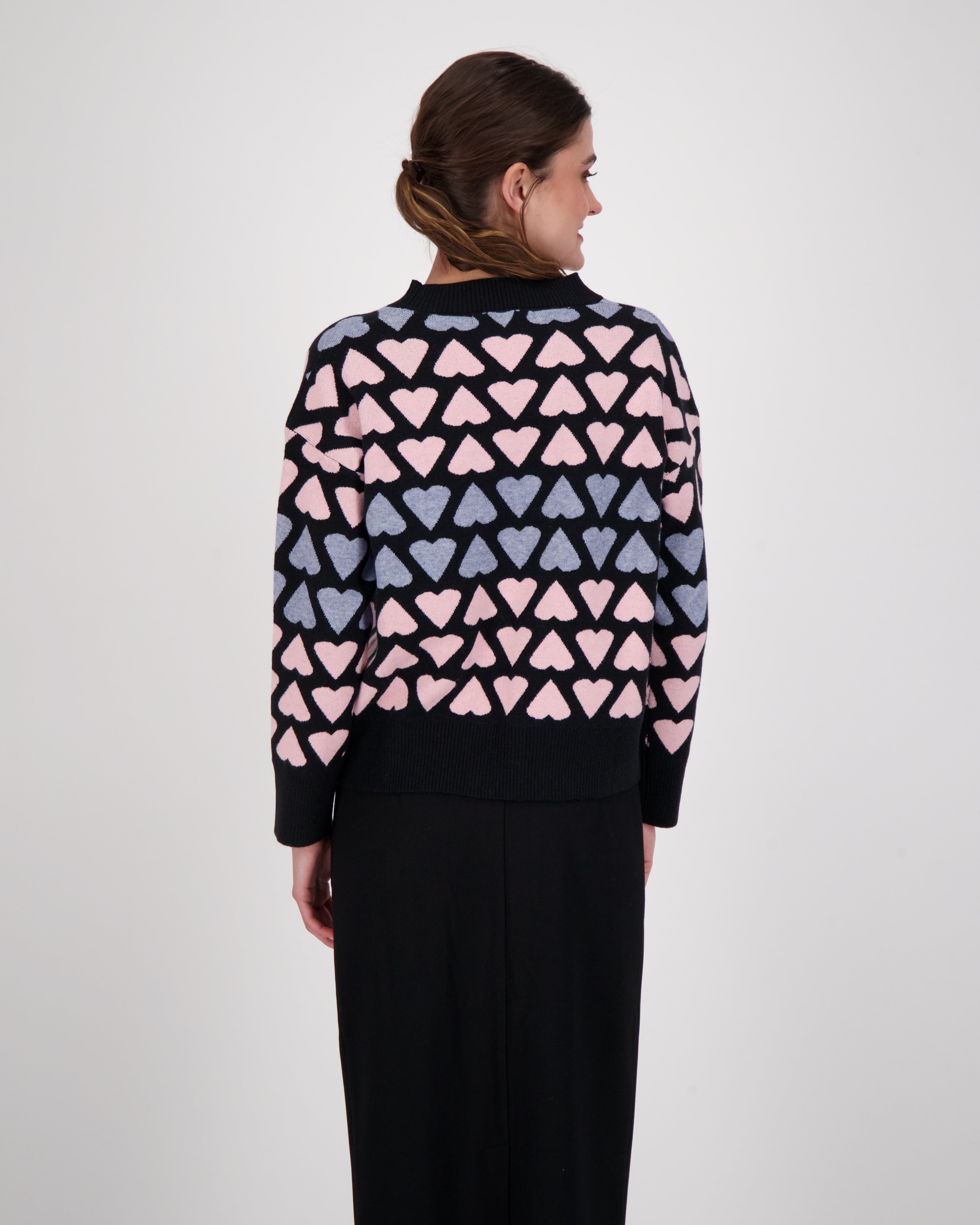 All Over Pink Hearts Sweater