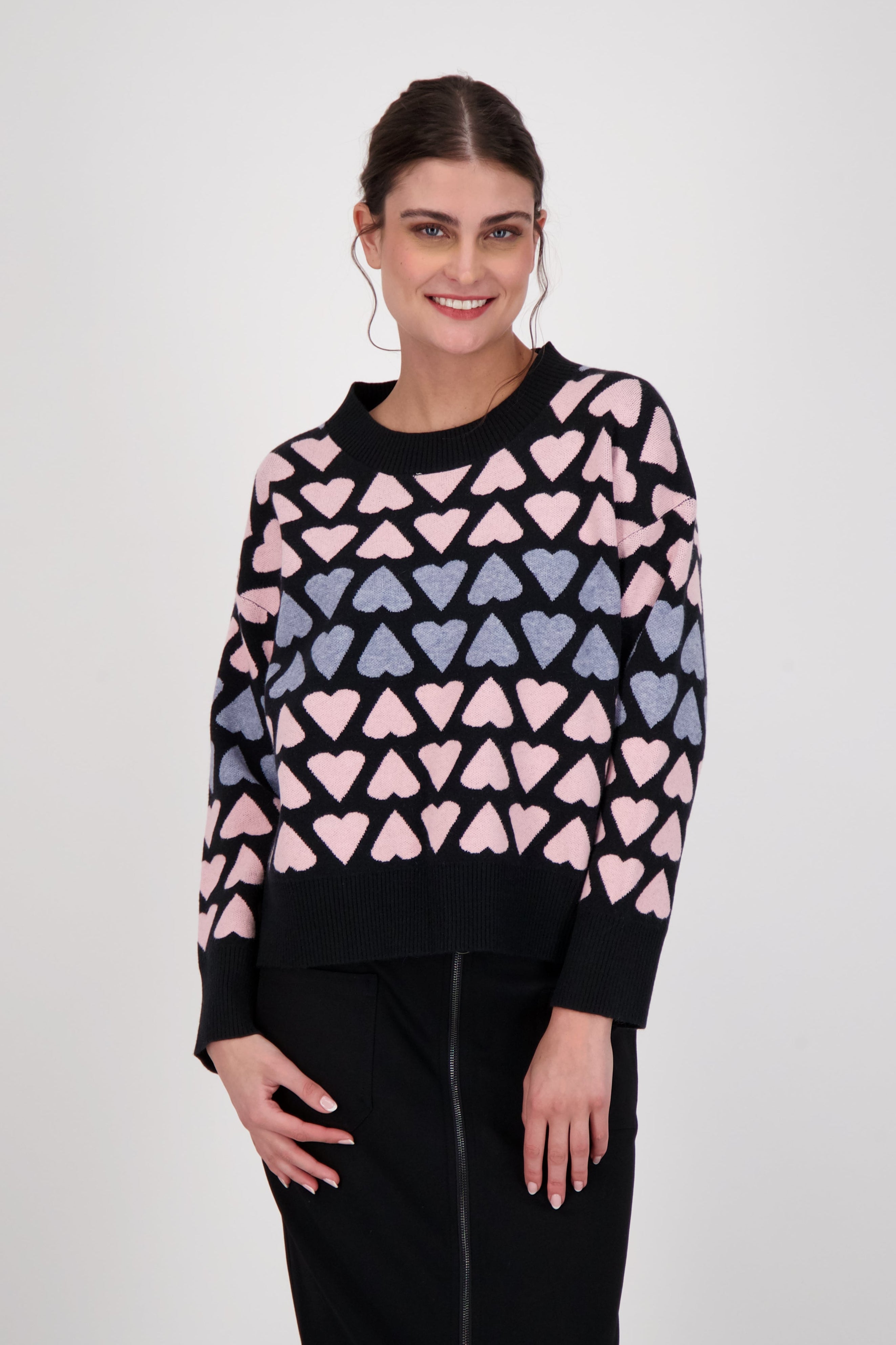 All Over Pink Hearts Sweater
