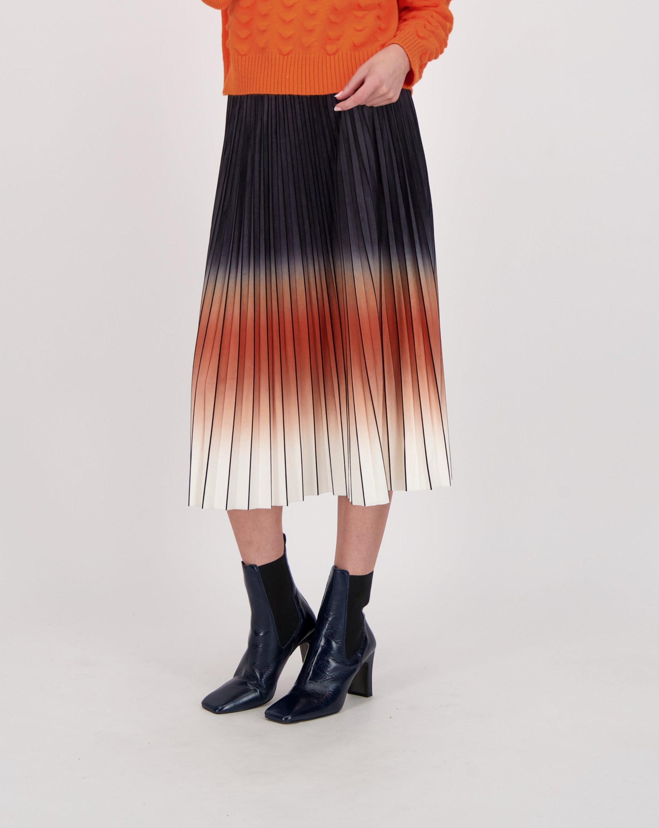 Degrade Plisse Pleated Skirt