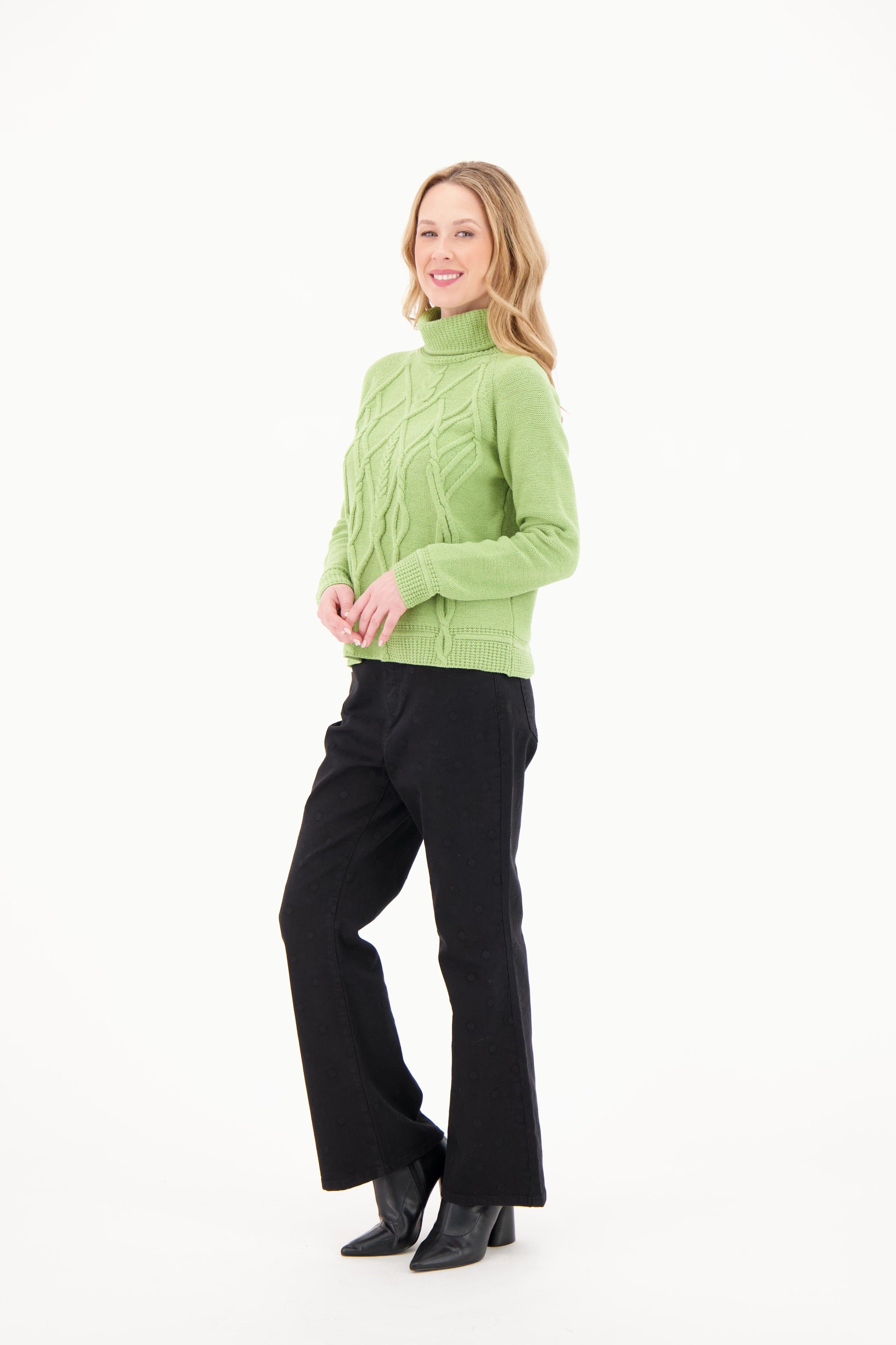 Turtleneck Cableknit Sweater