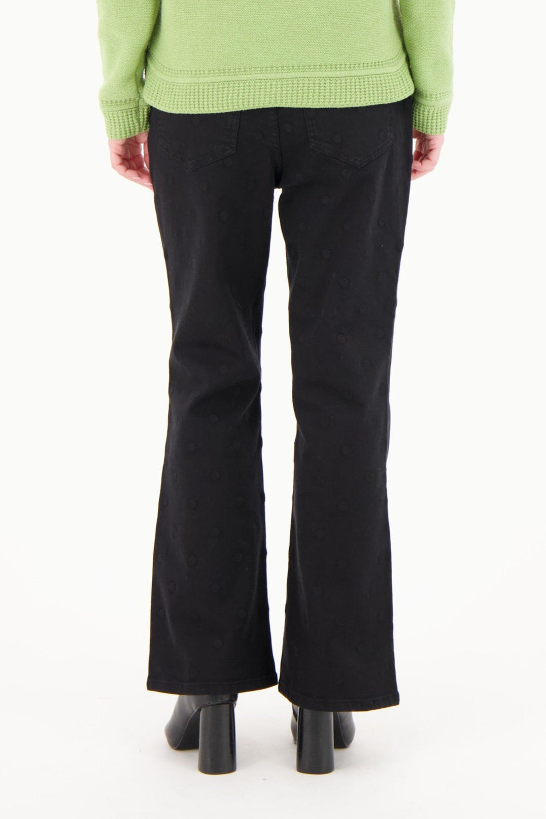 Jacquard Polkadot Denim Pant