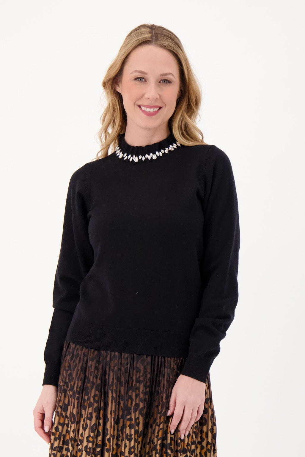 Rhinestone Crewneck Sweater