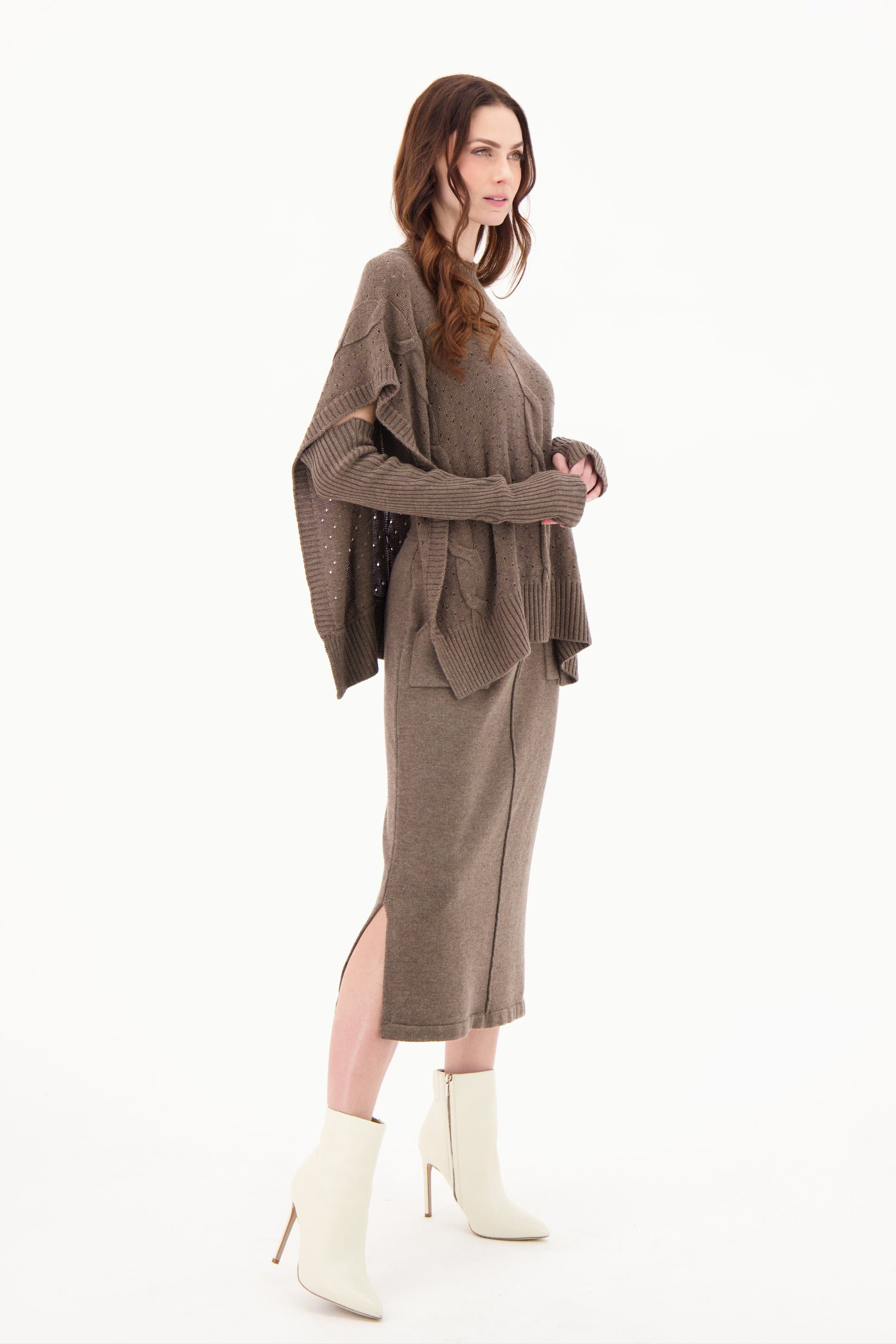 Patch Pocket Sweater Knit Skirt