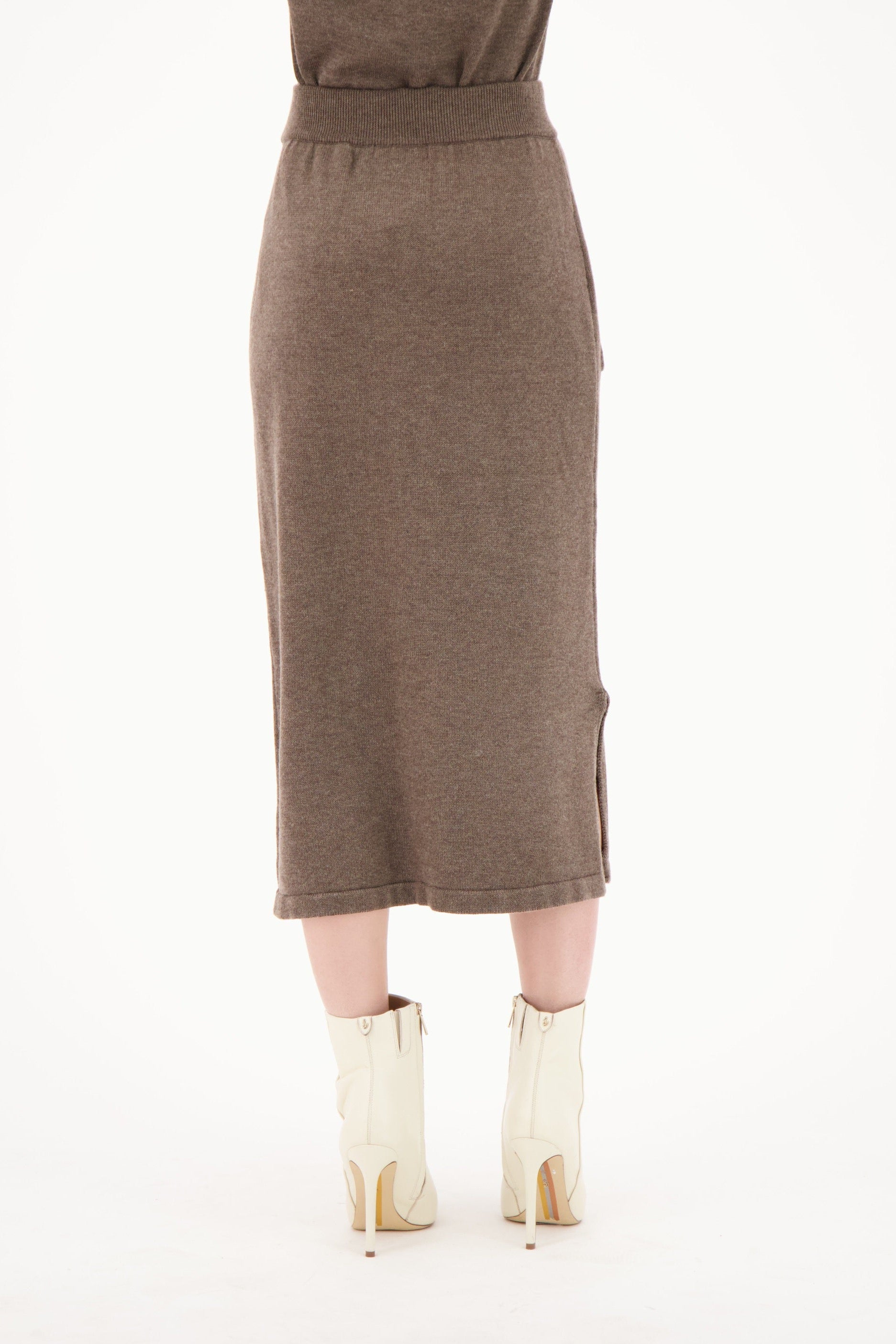 Patch Pocket Sweater Knit Skirt