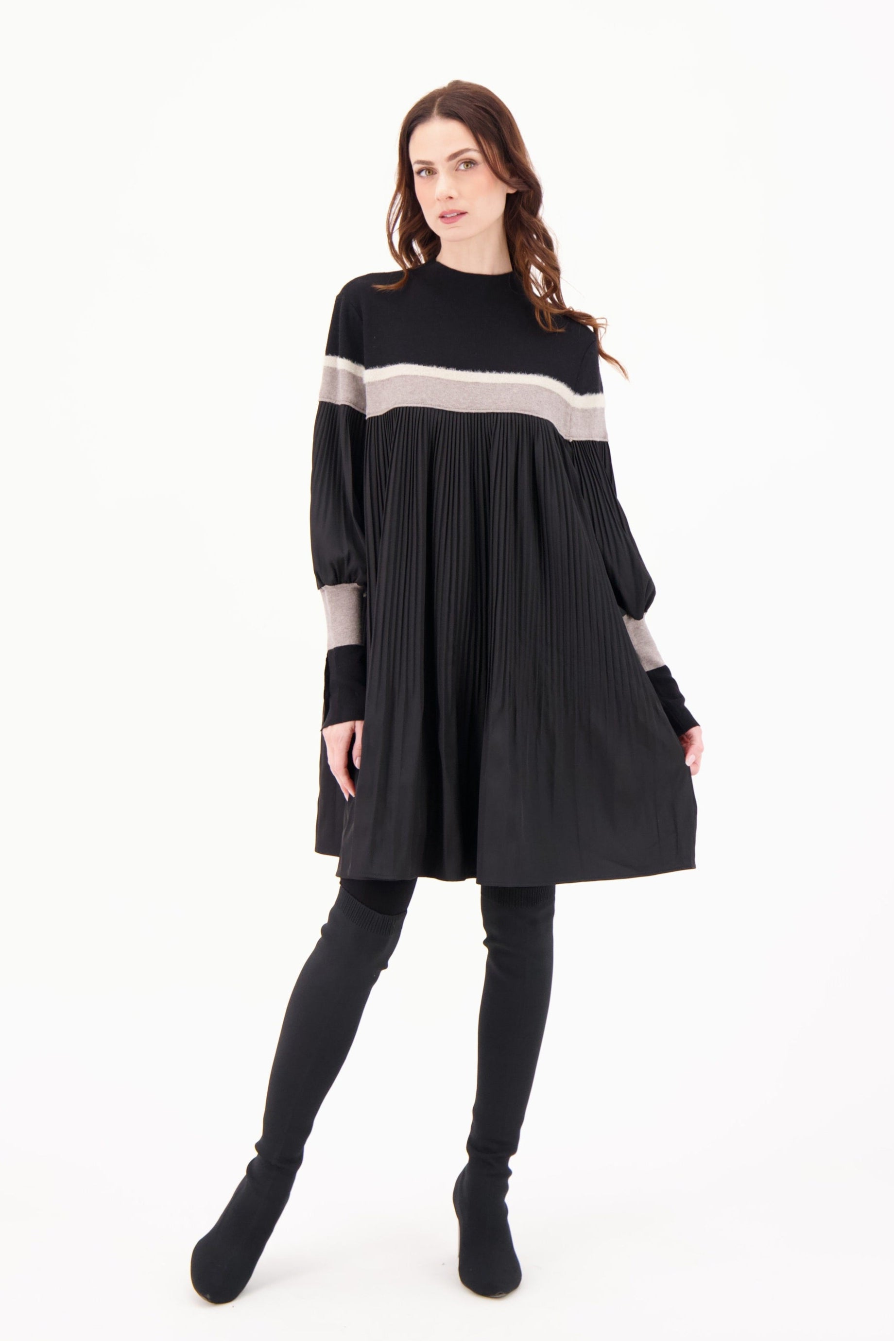 Pleated Tunic Dress
