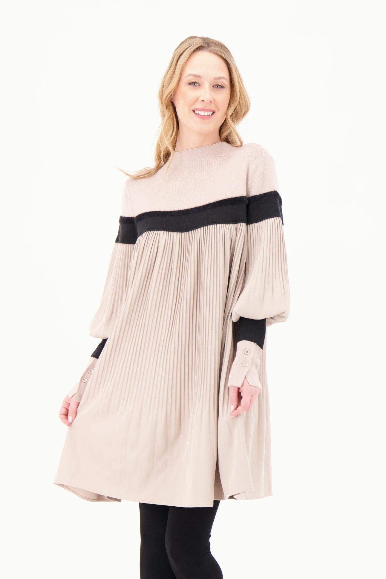 Pleated Tunic Dress