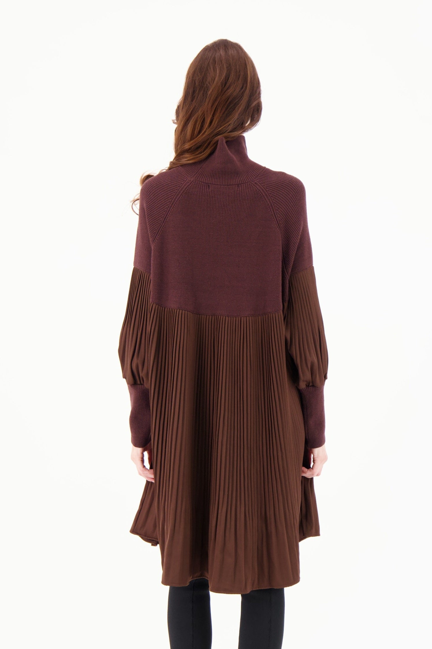 Knit Pleated Tunic Dress