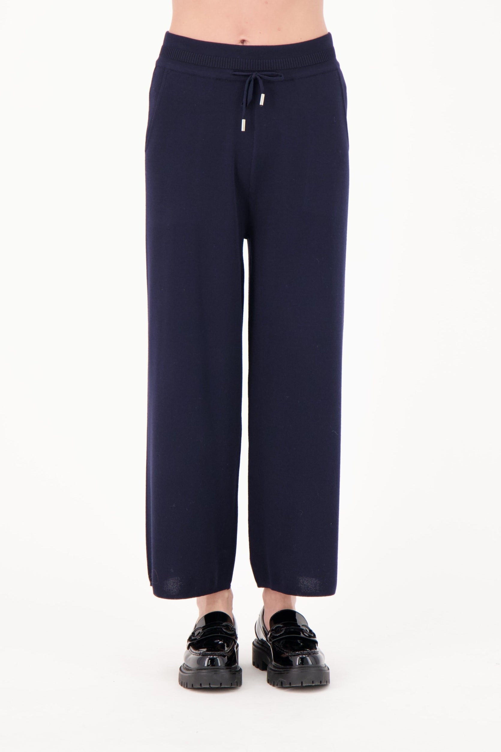 Elastic Waistband Straight Leg Knit Pant