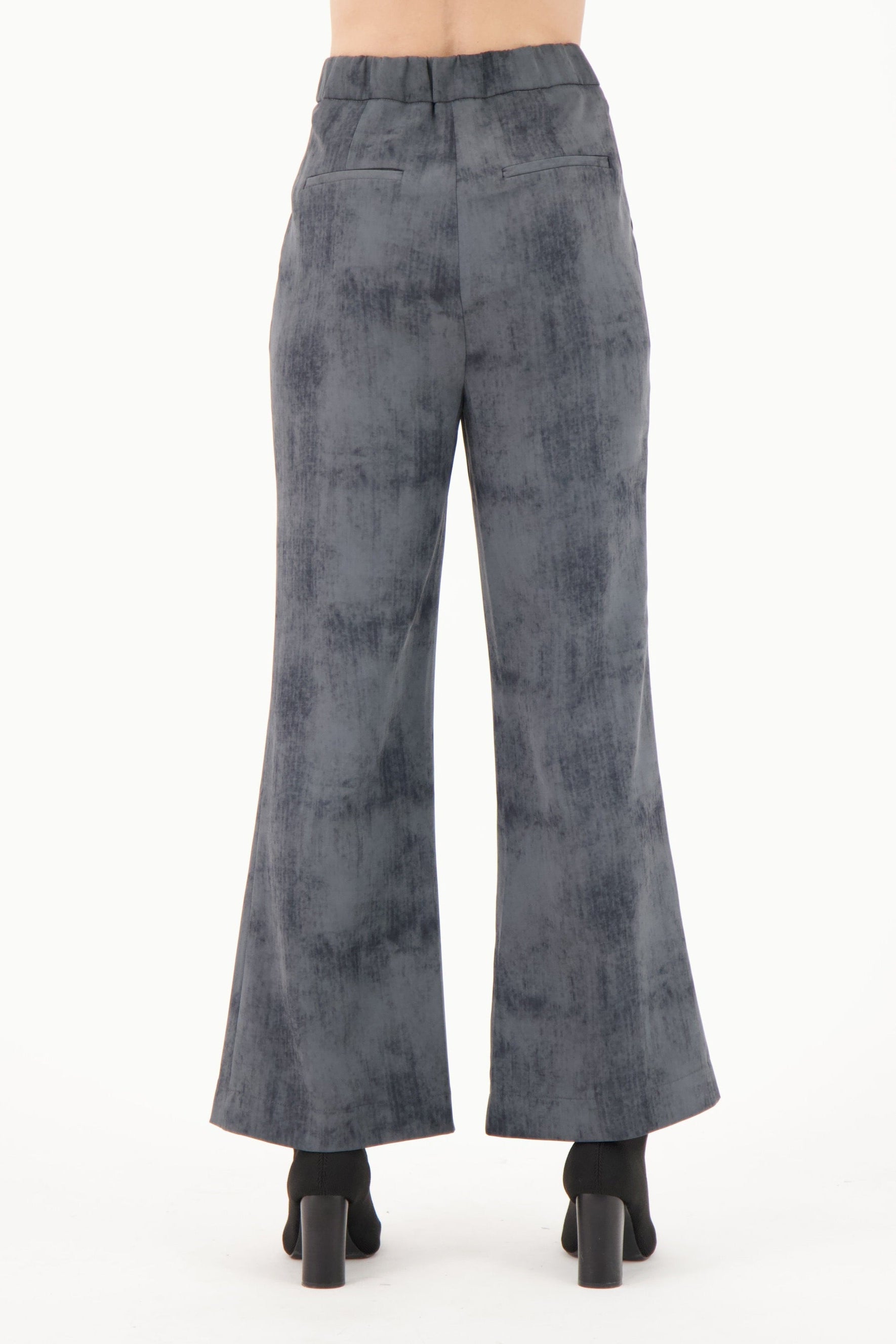 Crosshatch Print Straight Leg Pant
