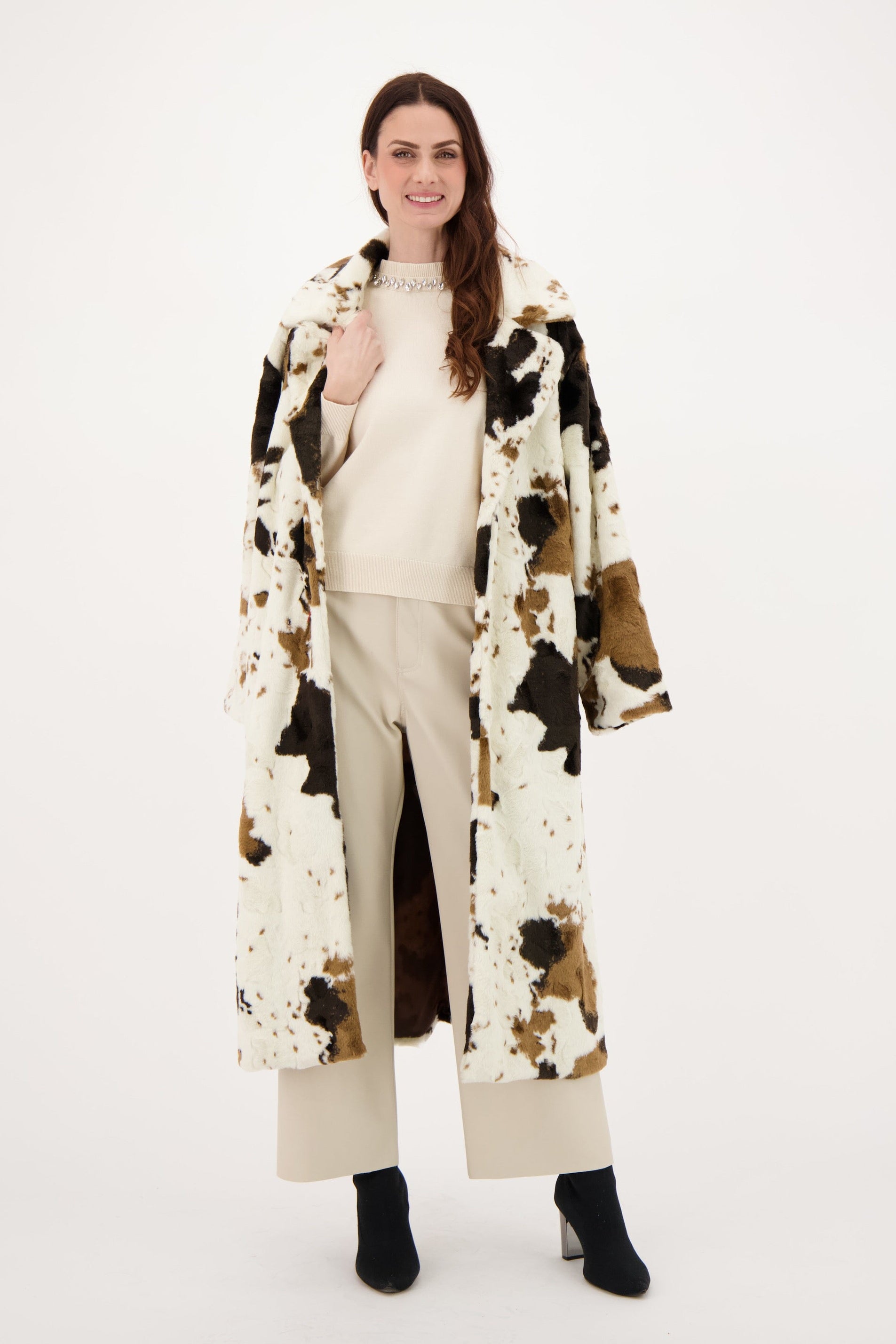 The “Moo” Faux Fur Long Coat