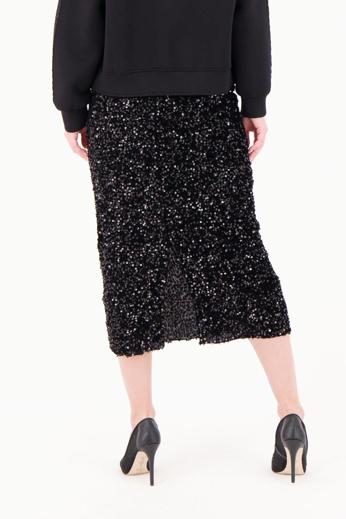 Sequin Straight Pencil Skirt