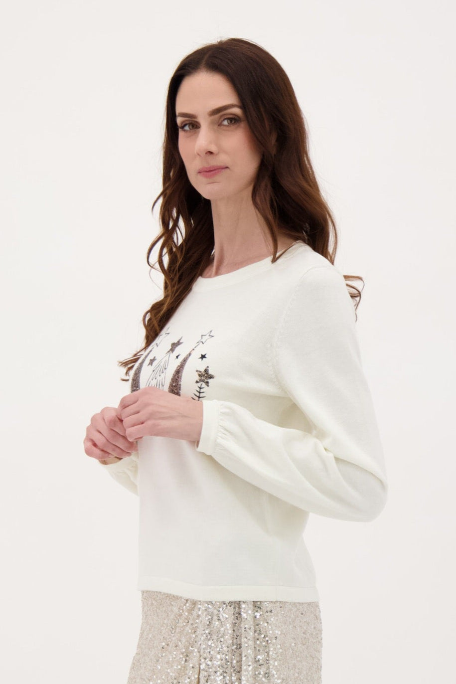 Sequin Embroidered Pine Trees