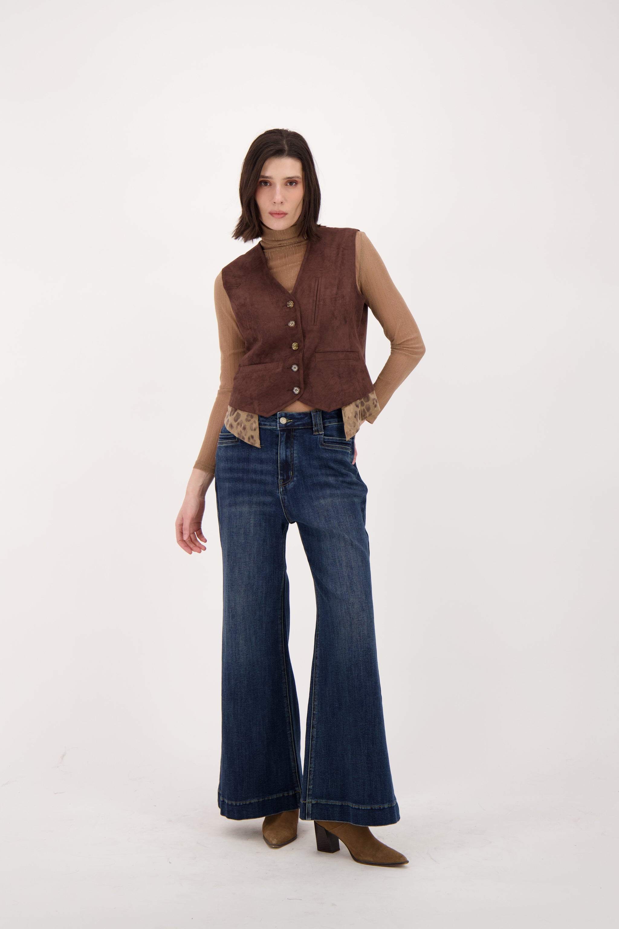 Turtleneck Layering Mesh Top