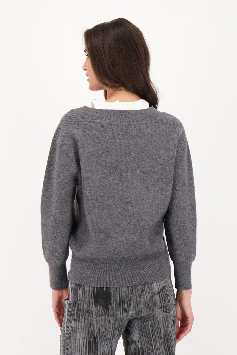 Fooler Neckline Beaded Tank Sweater